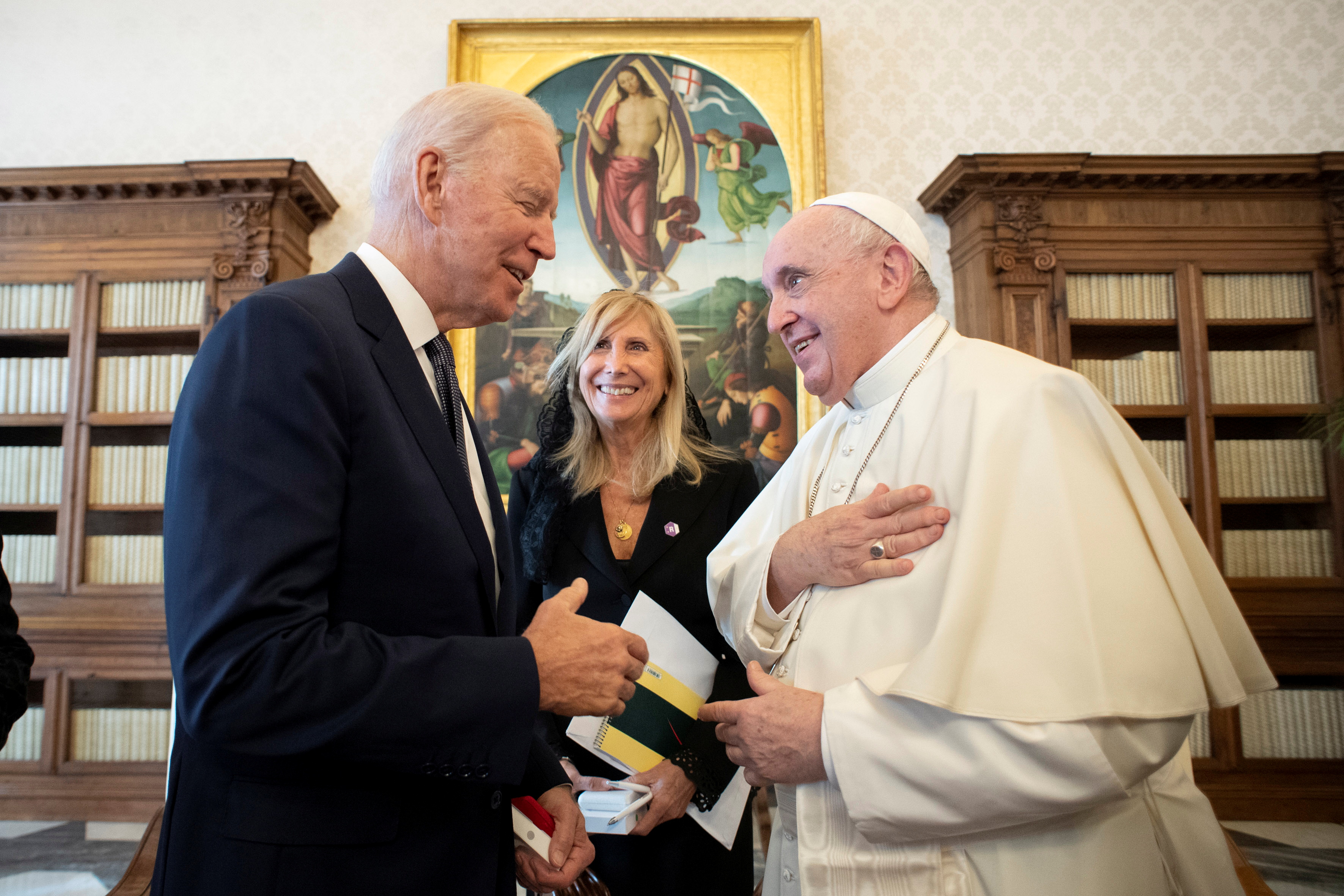 Pope Francis meets U.S. President Joe Biden at the Vatican