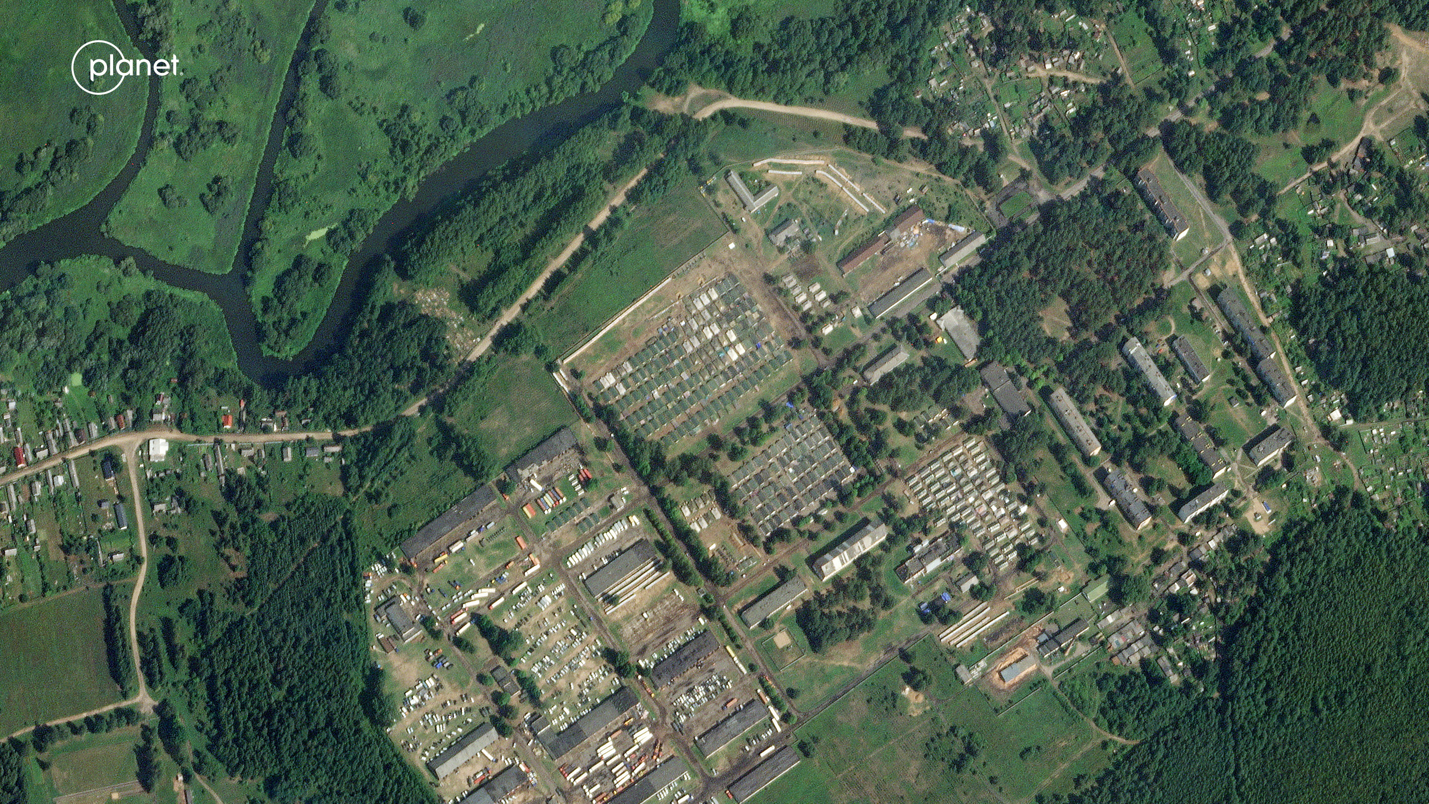 Satellite photos appear to show Belarus building military camp for Wagner  mercenaries