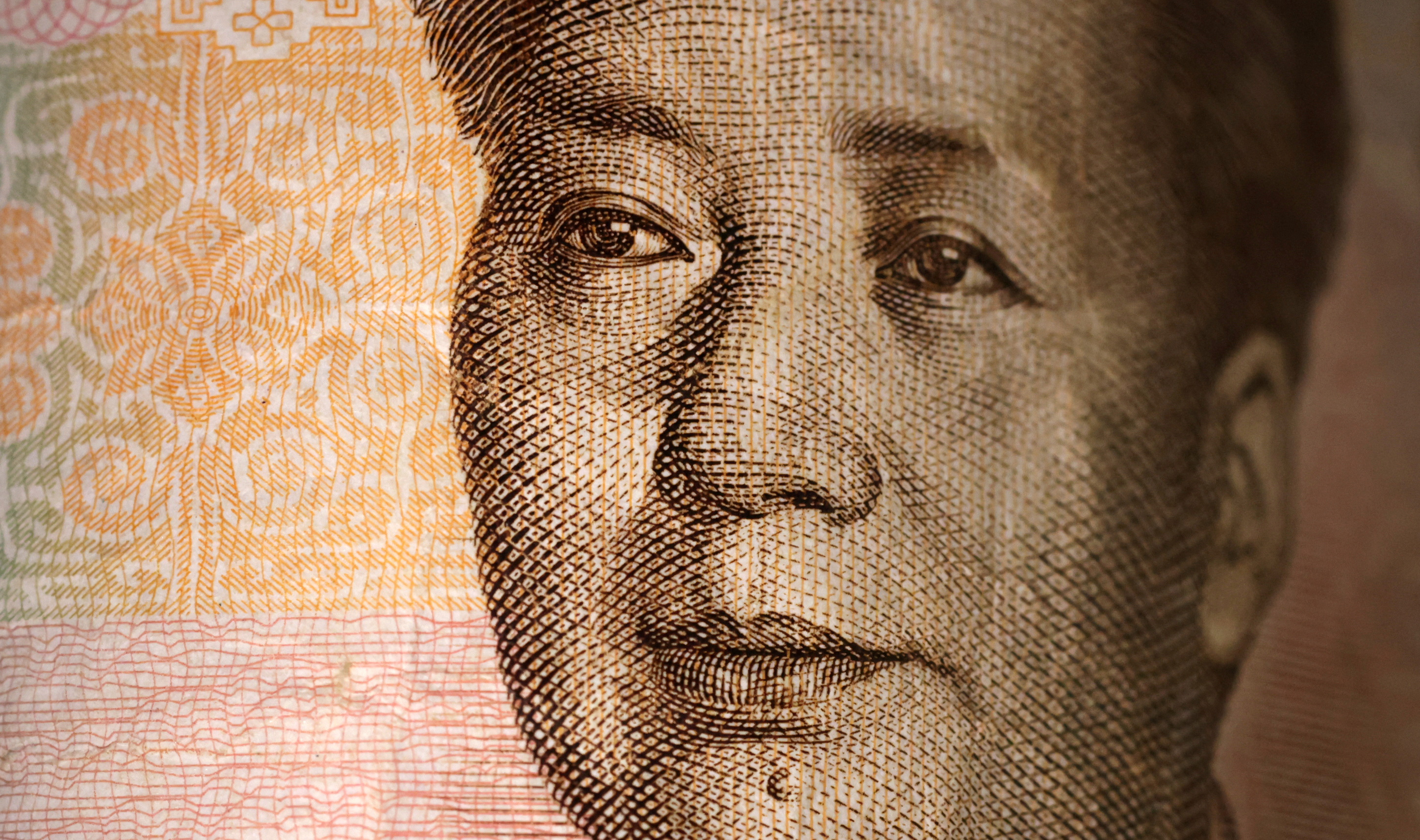 Illustration shows Chinese Yuan banknote