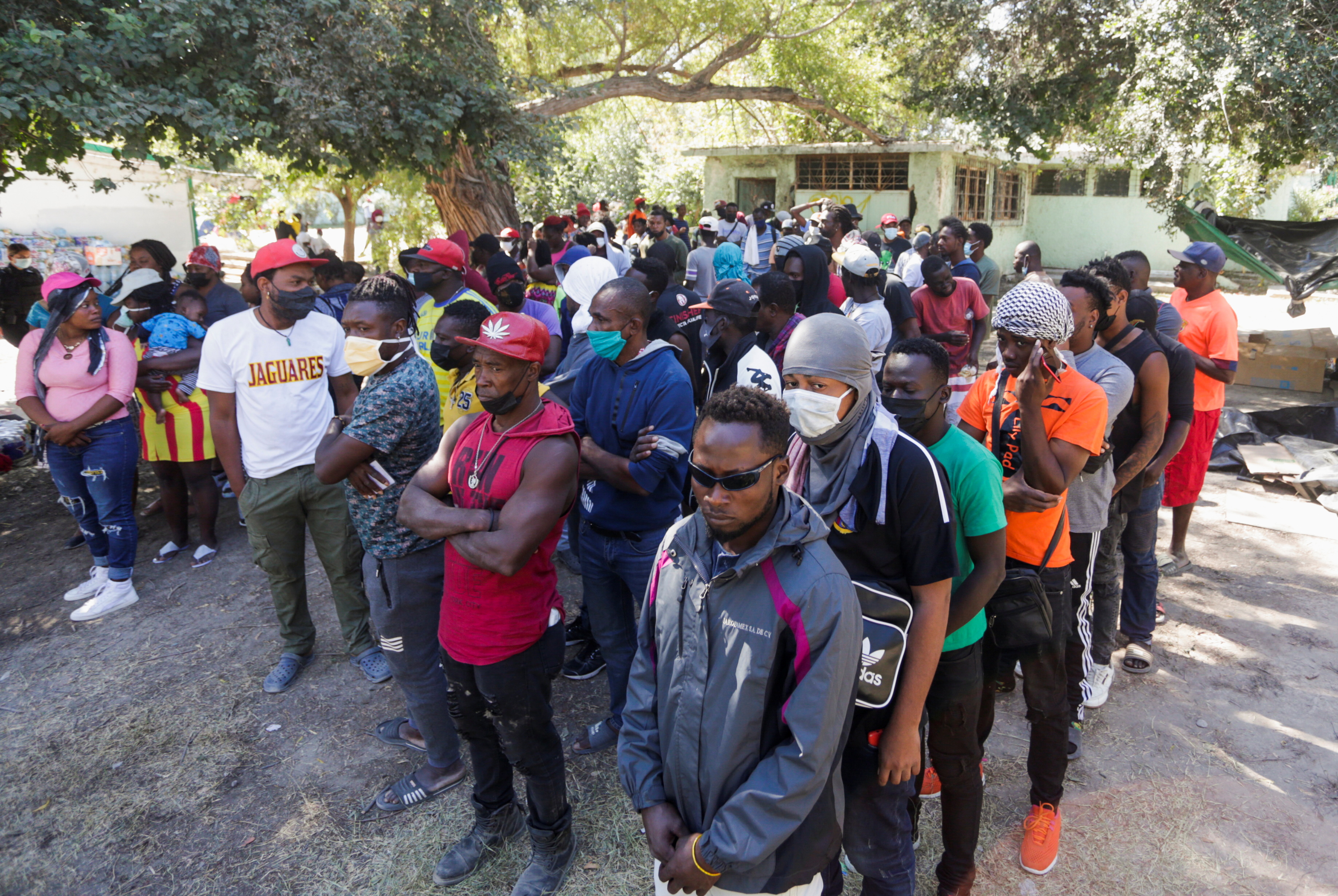 Haitian migrants urged by Mexican officials to leave Texas border, in Ciudad Acuna