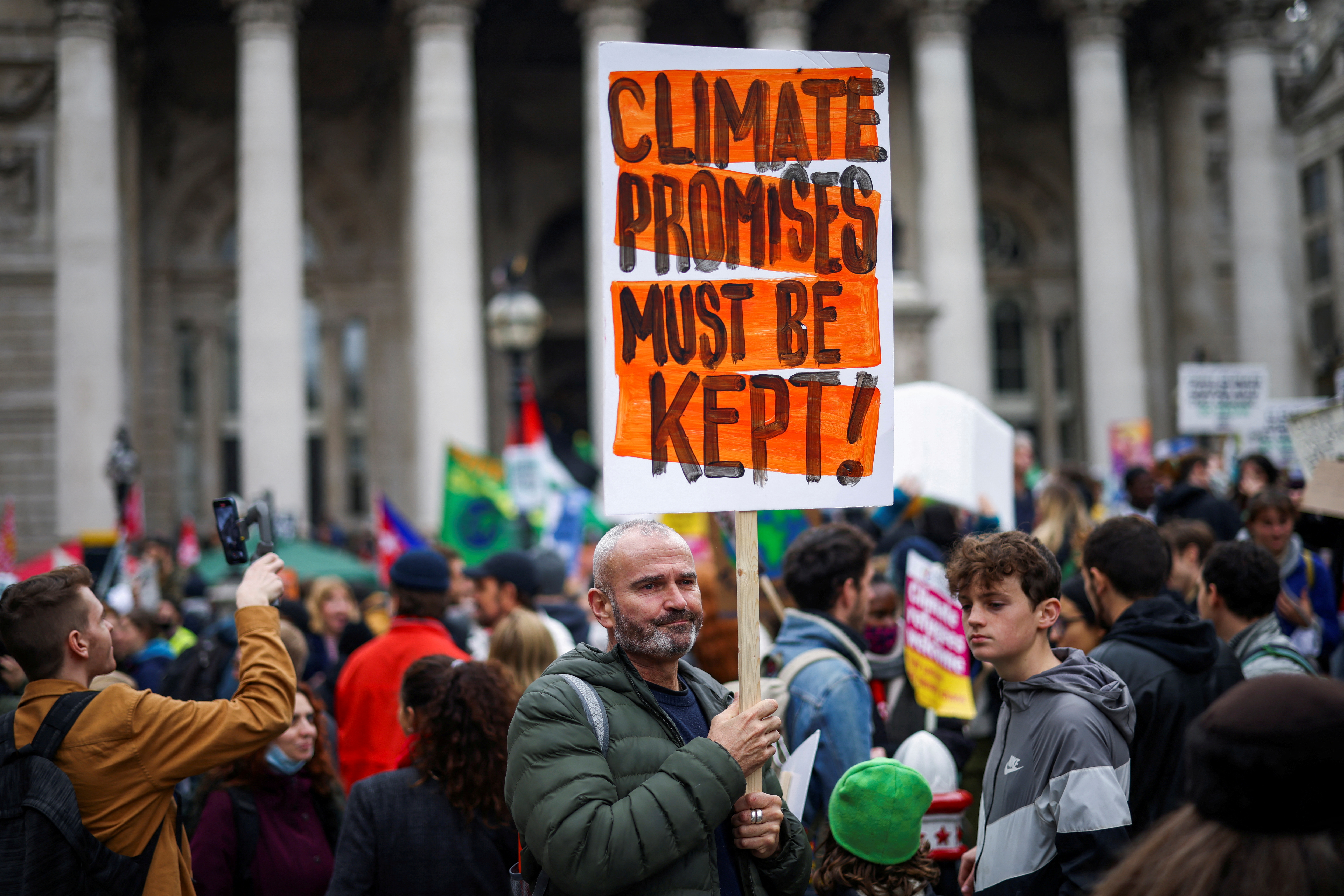 Demonstration during the COP26, in London