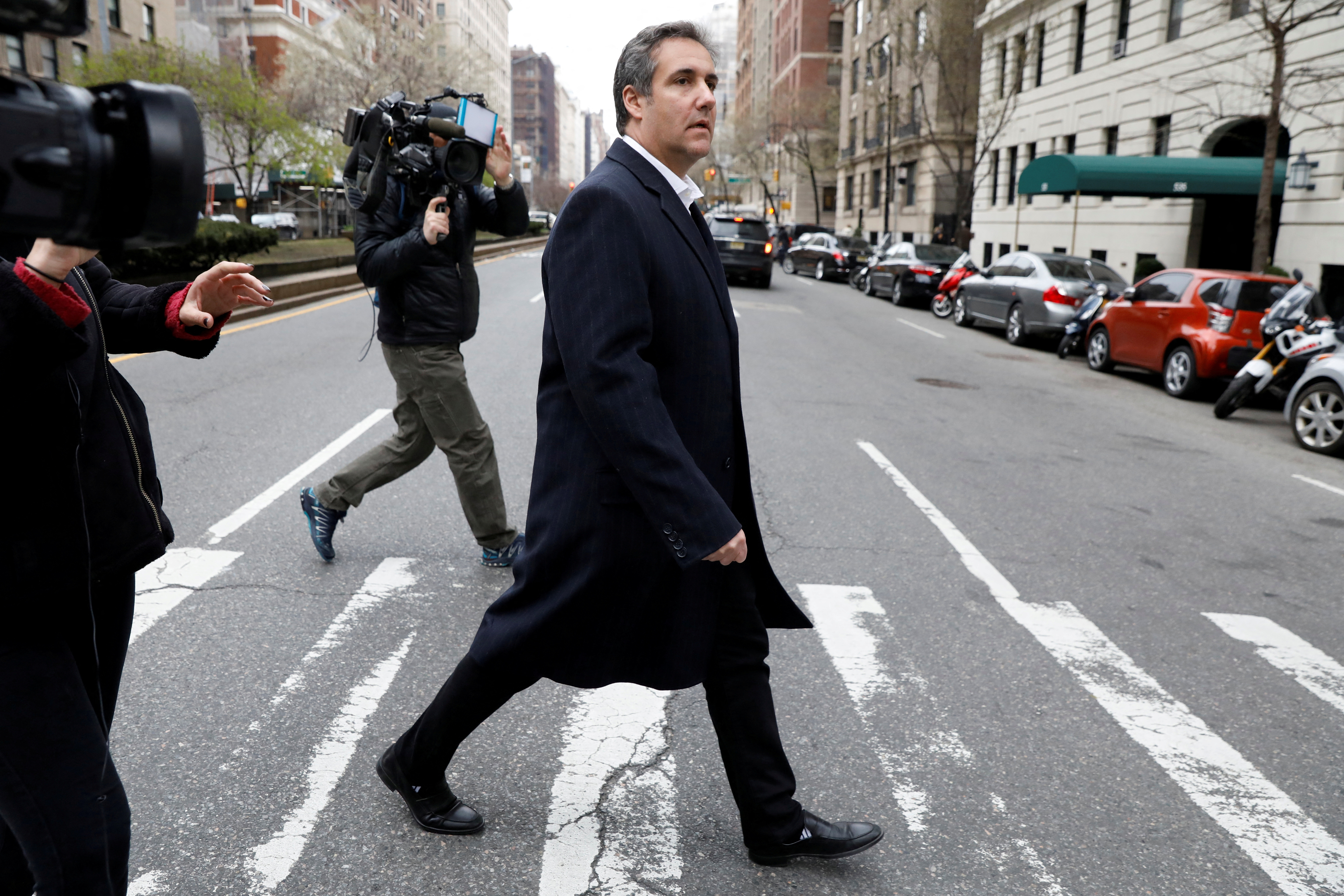 U.S. President Donald Trump's personal lawyer Michael Cohen exits a hotel in New York