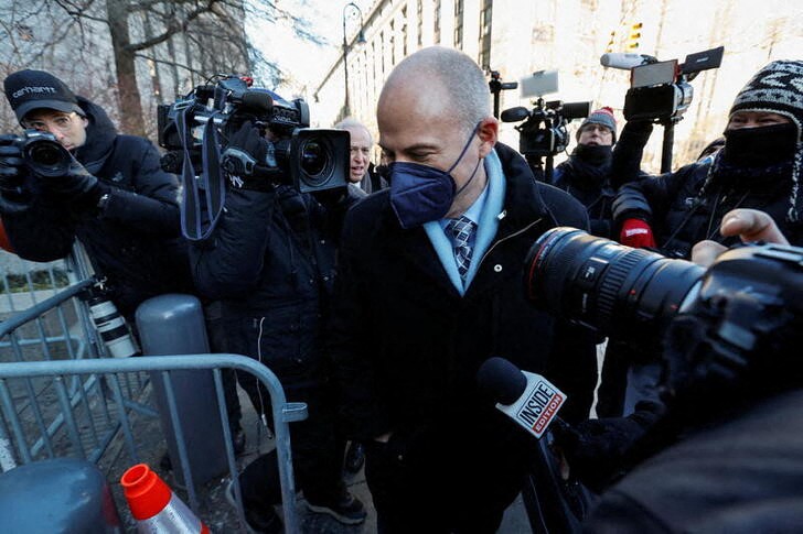 Former attorney Michael Avenatti arrives at the United States Courthouse during his criminal trial in New York