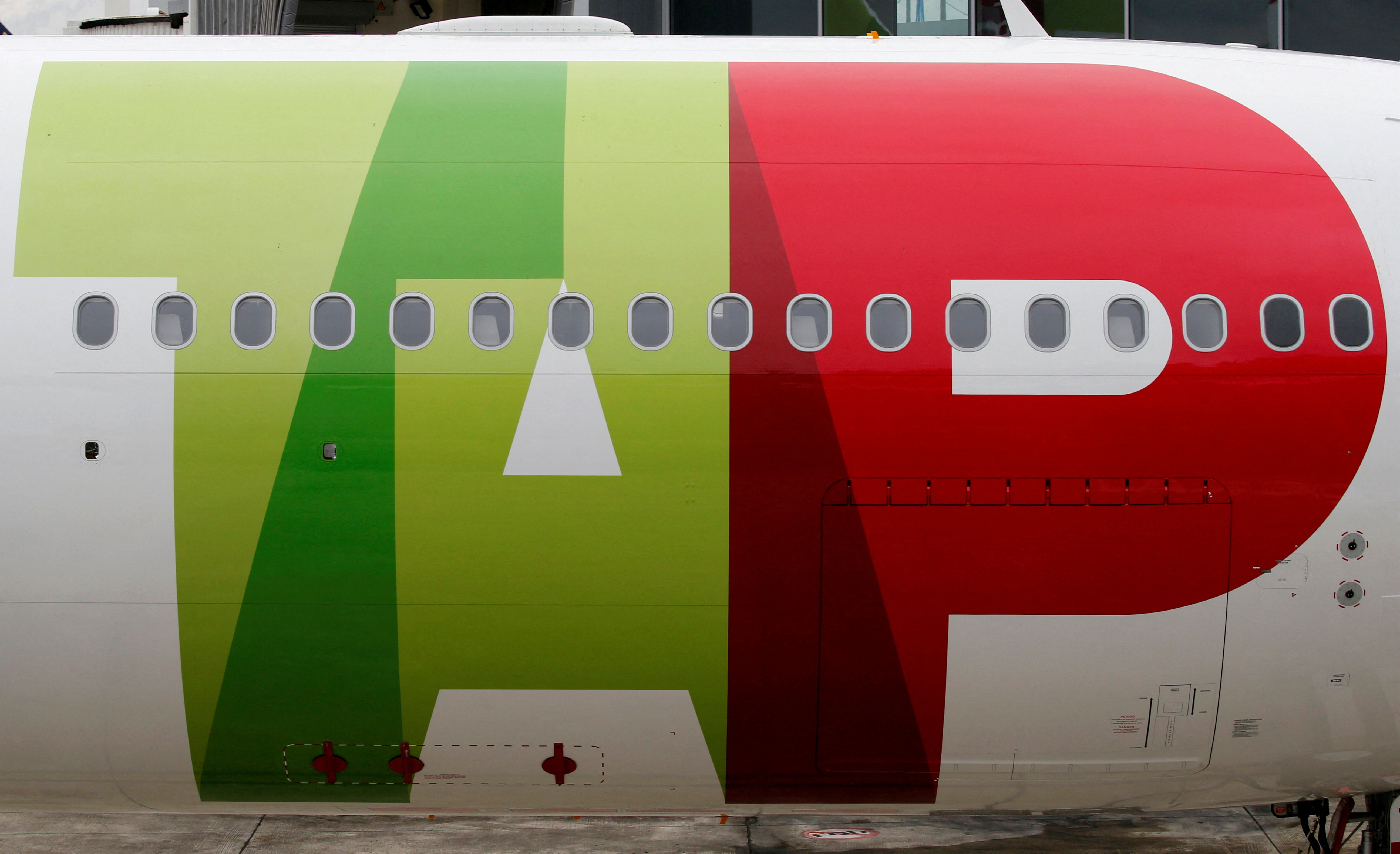 The first A330neo commercial passenger aircraft for TAP Air Portugal airline is seen at the Airbus delivery center in Colomiers near Toulouse