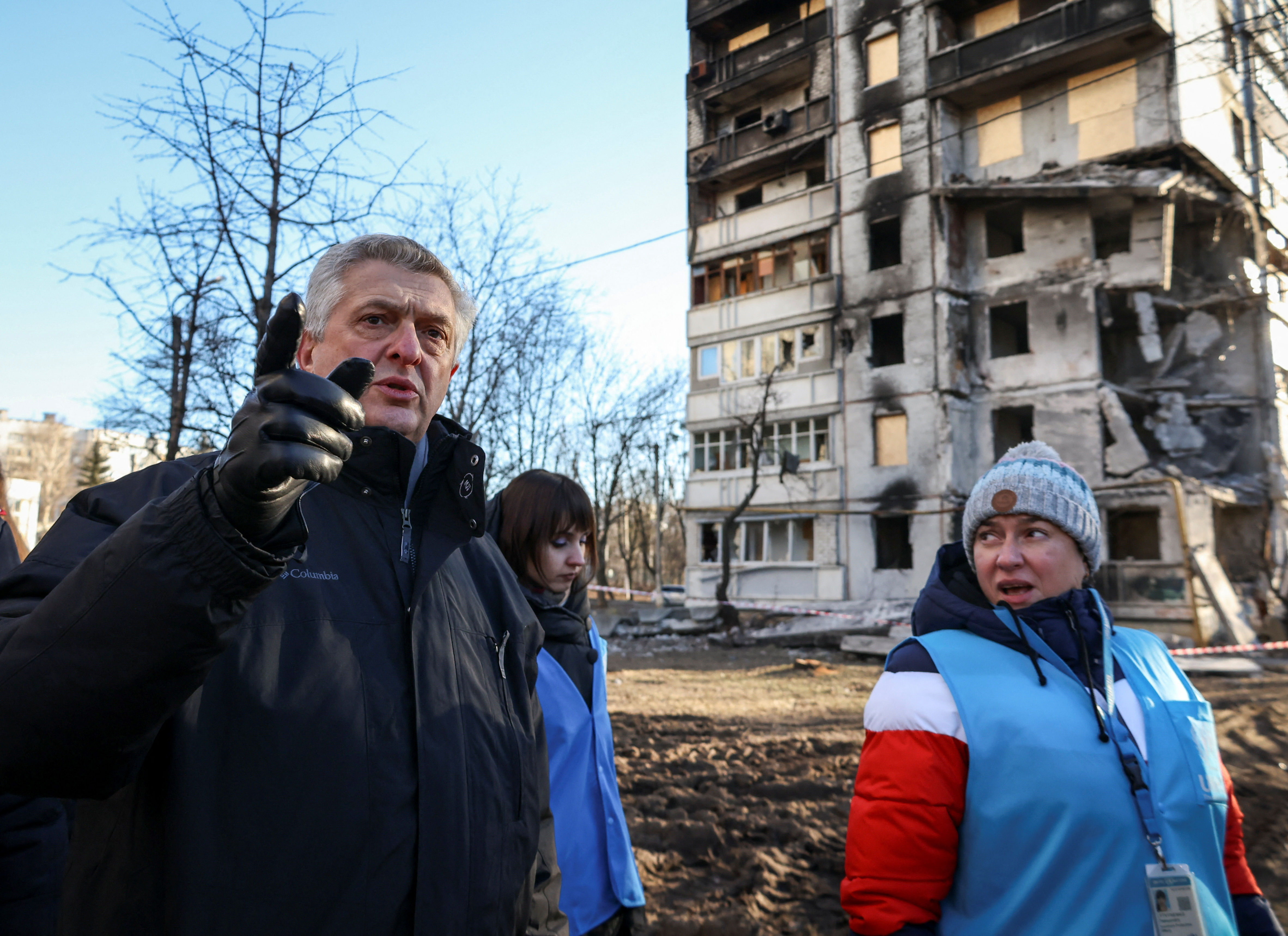 UNHCR's Grandi visits Saltivka, Kharkiv