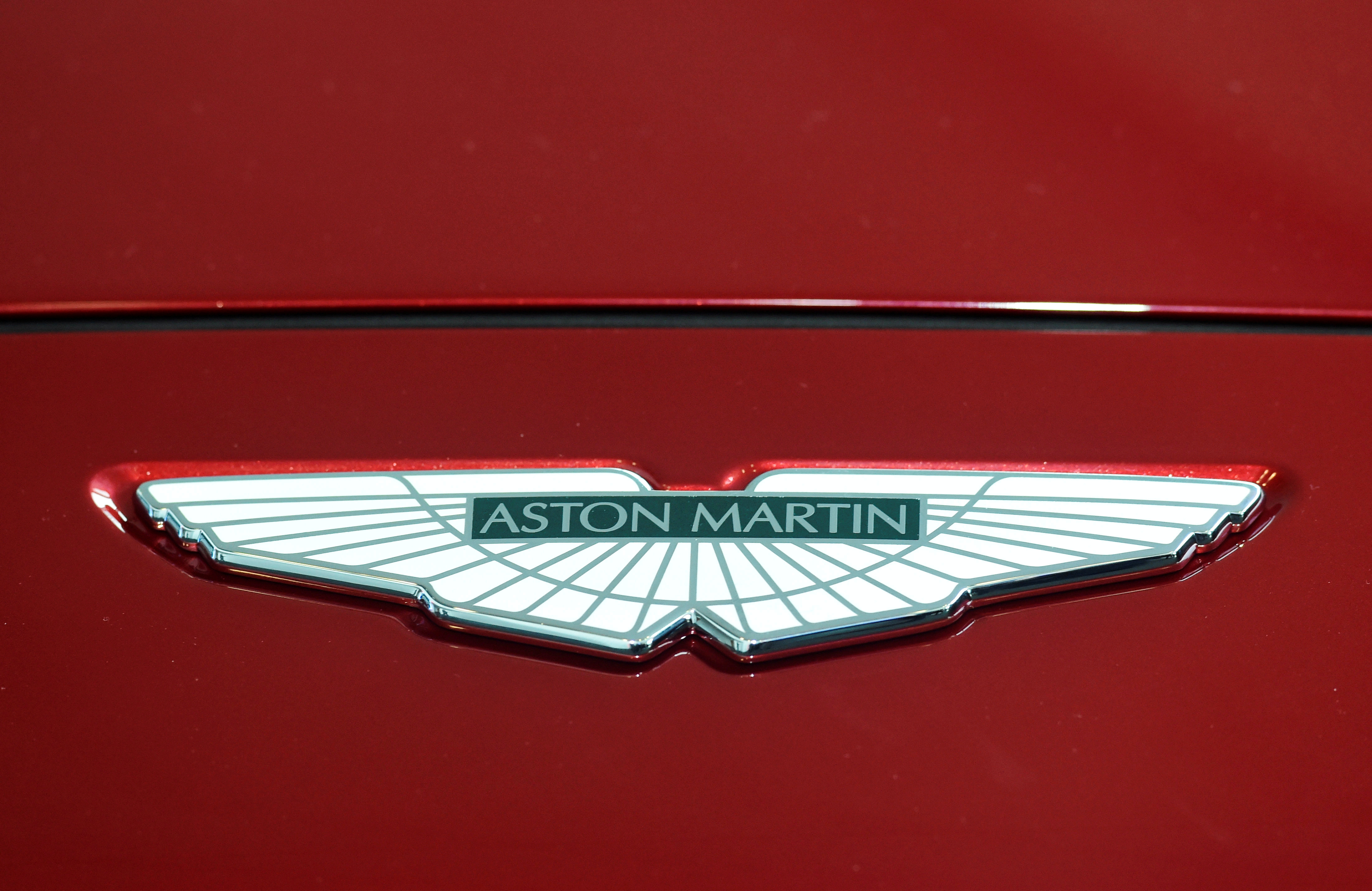 A logo on the new Aston Martin DBX