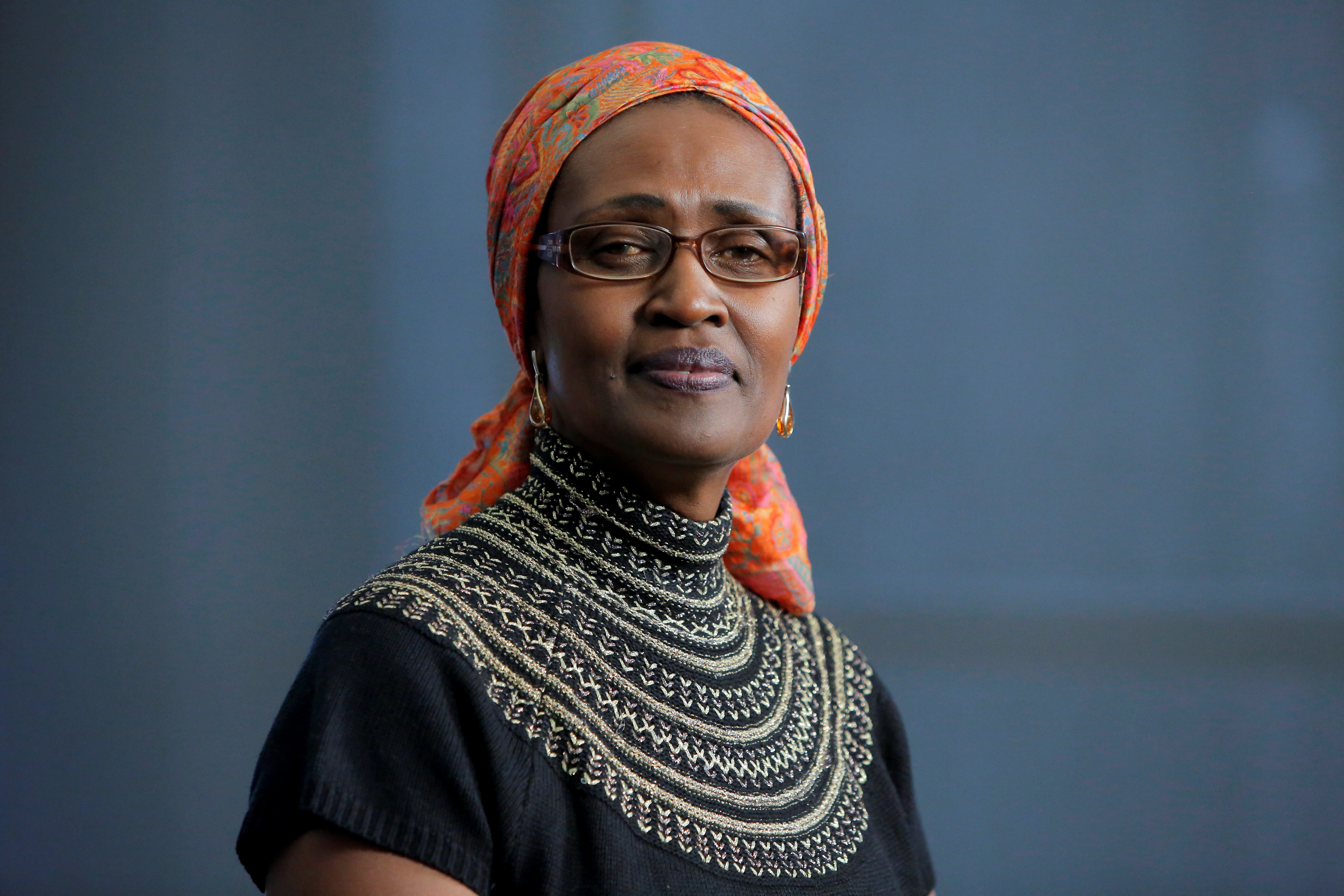  UNAIDS Executive Director  Winnie Byanyima poses for a portrait following an interview in New York, NY, U.S., February 11, 2018. REUTERS/Andrew Kelly