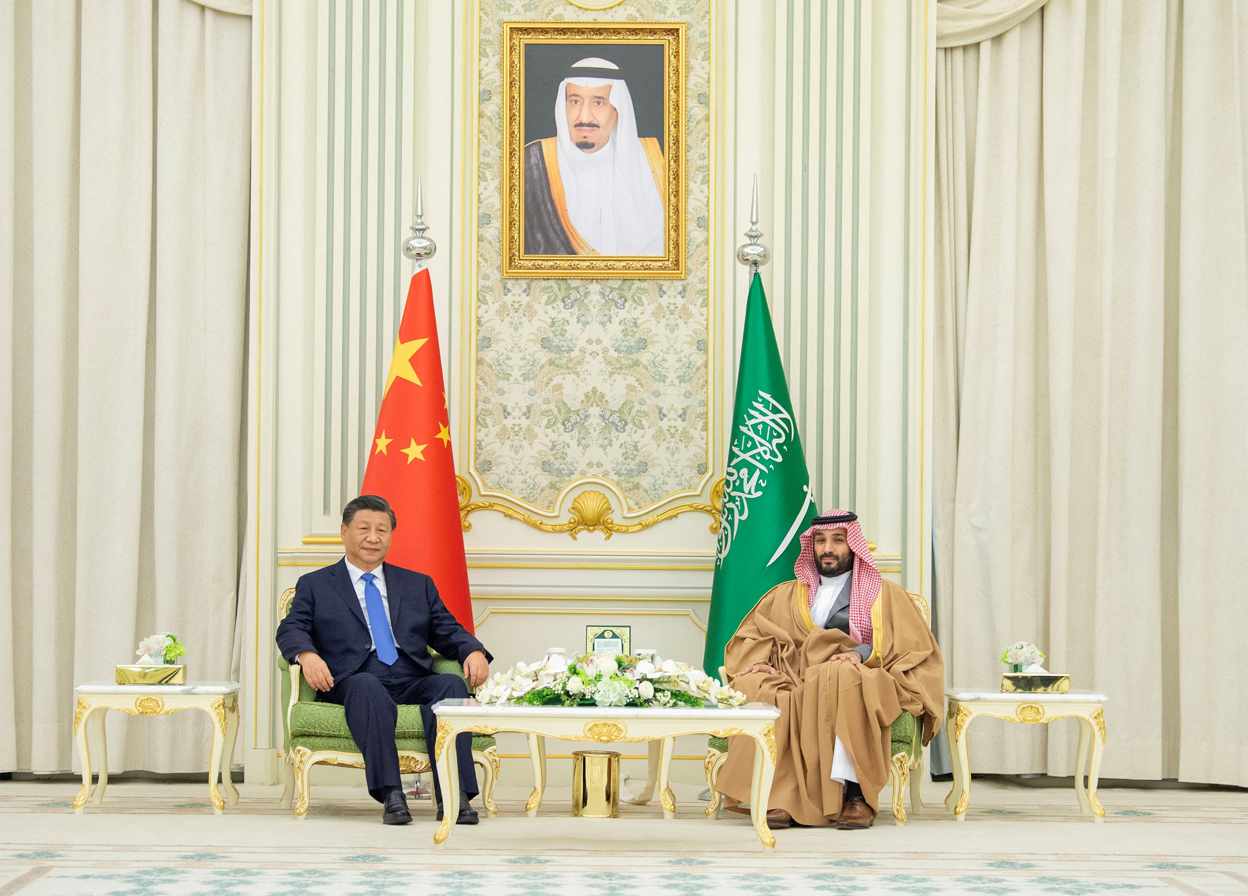 Saudi Crown Prince Mohammed Bin Salman meets with Chinese President Xi Jinping in Riyadh