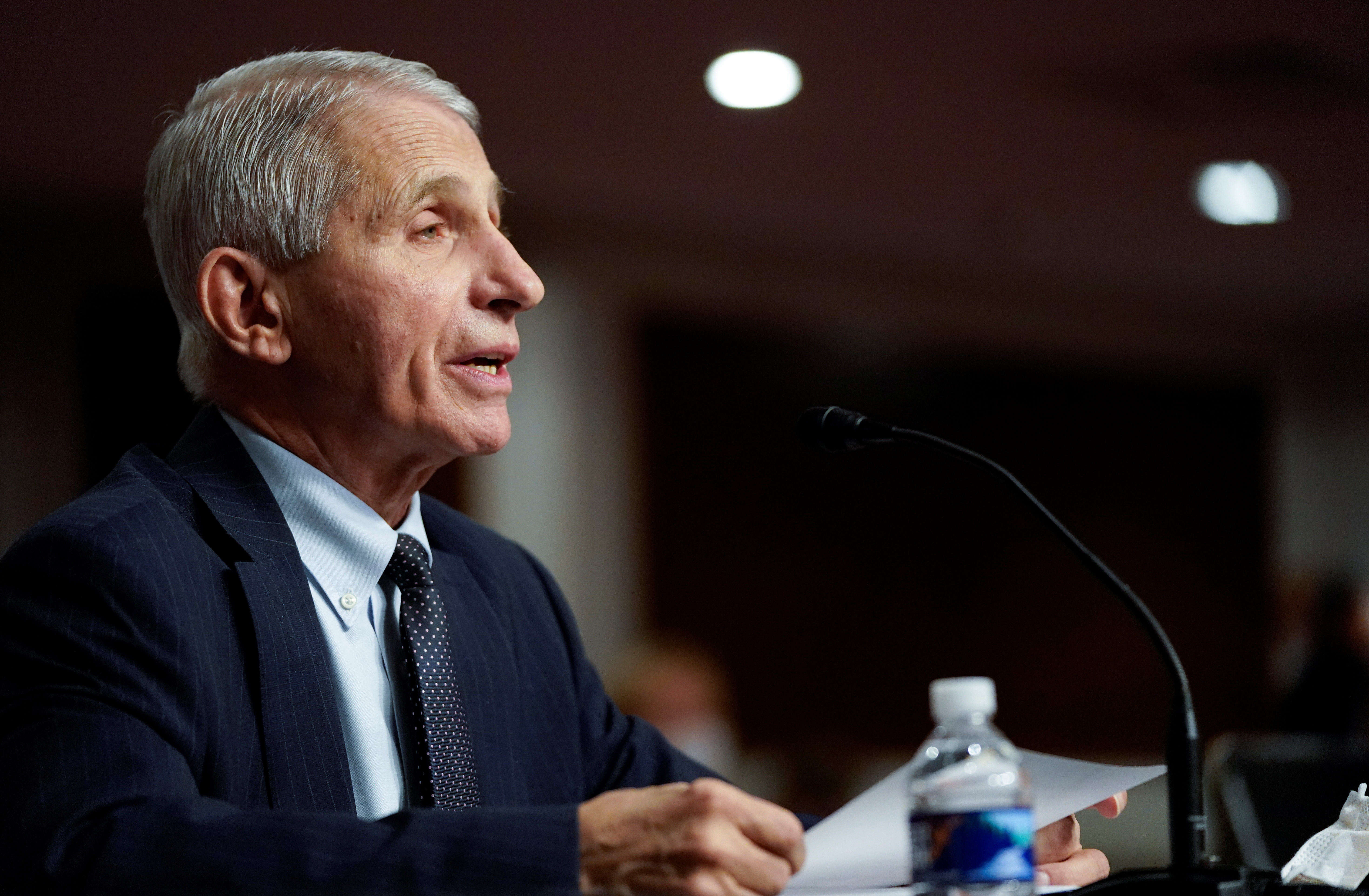 White House Chief Medical Adviser Anthony Fauci gives his opening statement before the Senate Health, Education, Labor and Pensions hearing on 