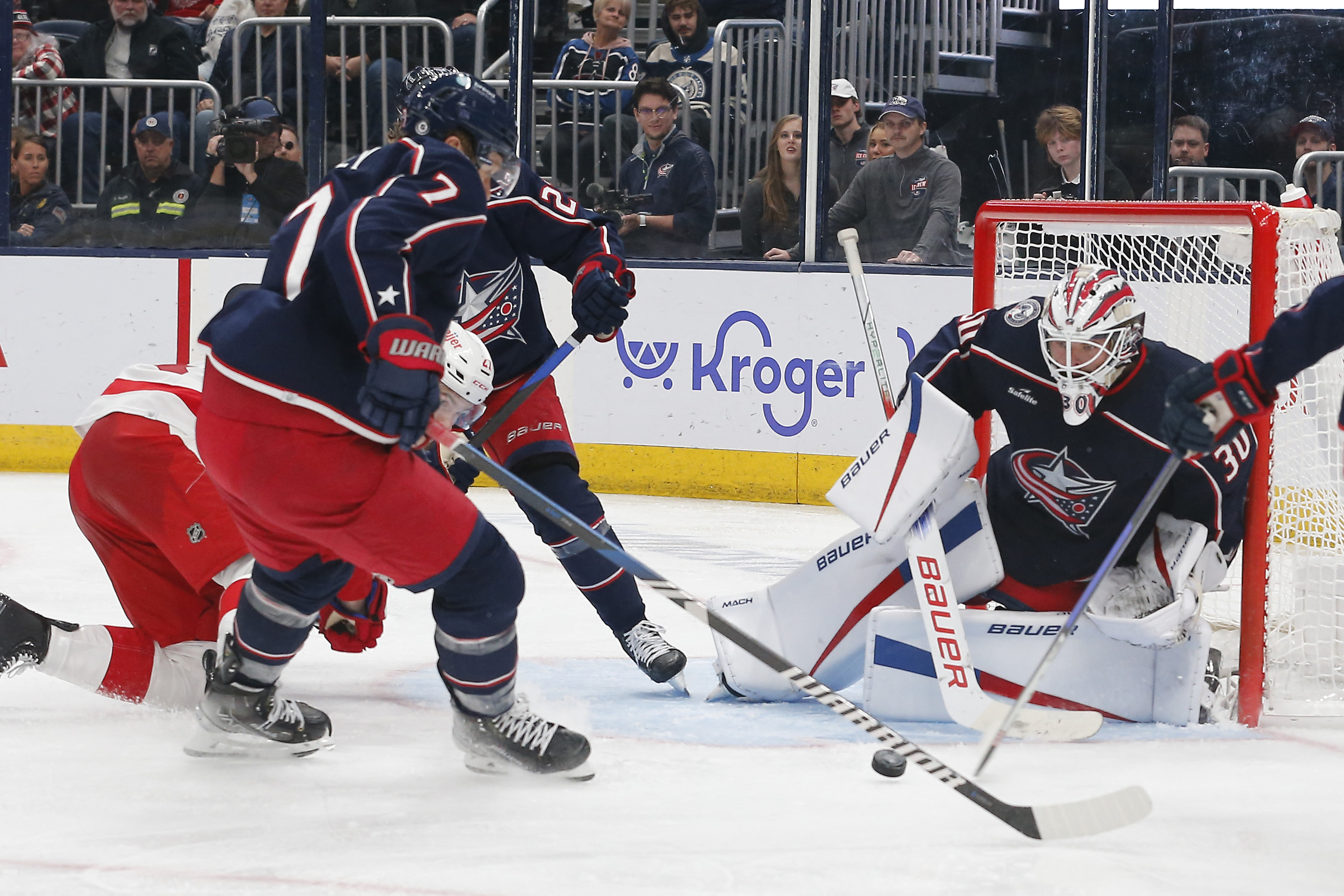 James Reimer, Four Goal-scorers Carry Red Wings Past Blue Jackets | Reuters