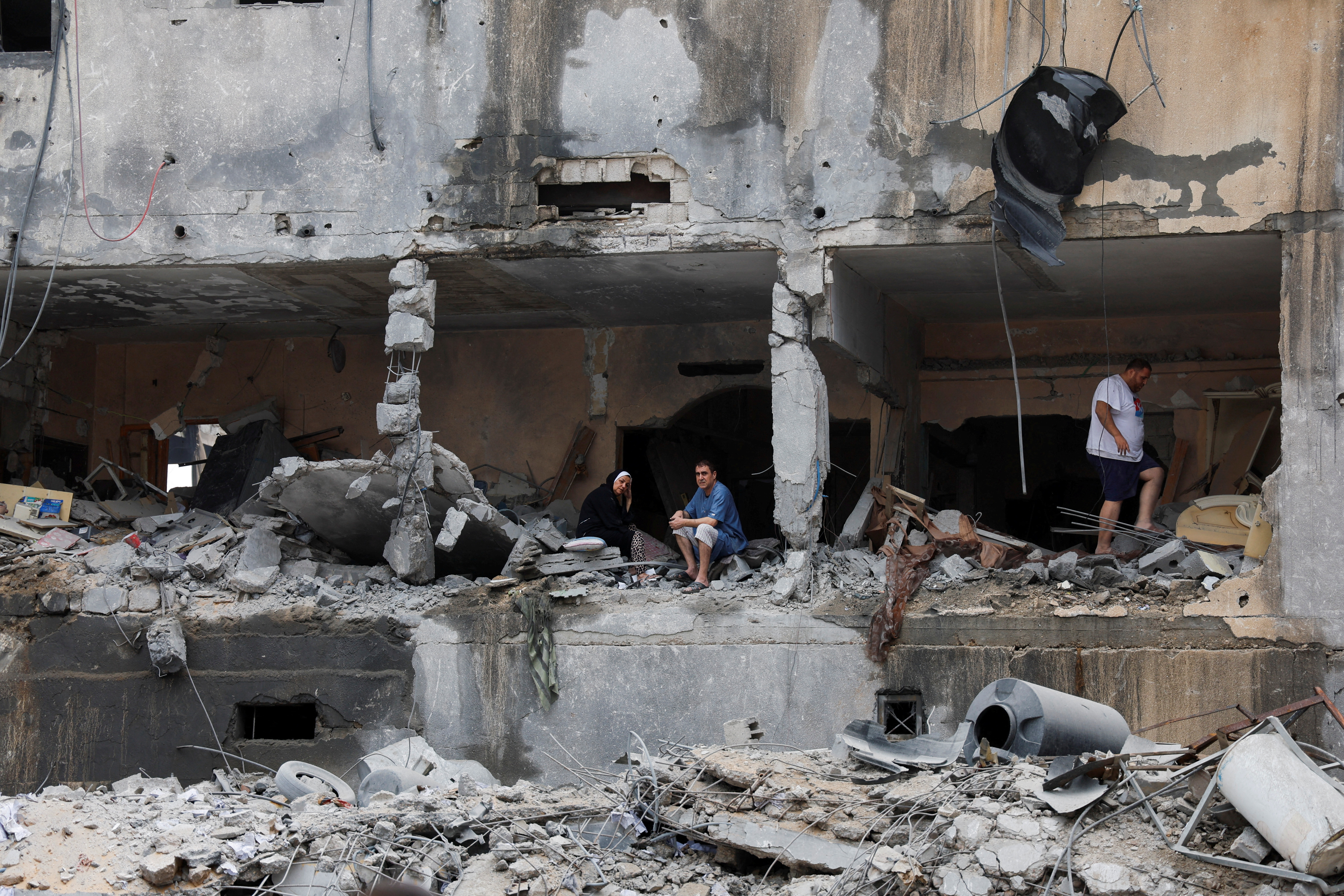 Aftermath of Israeli strikes in Gaza City