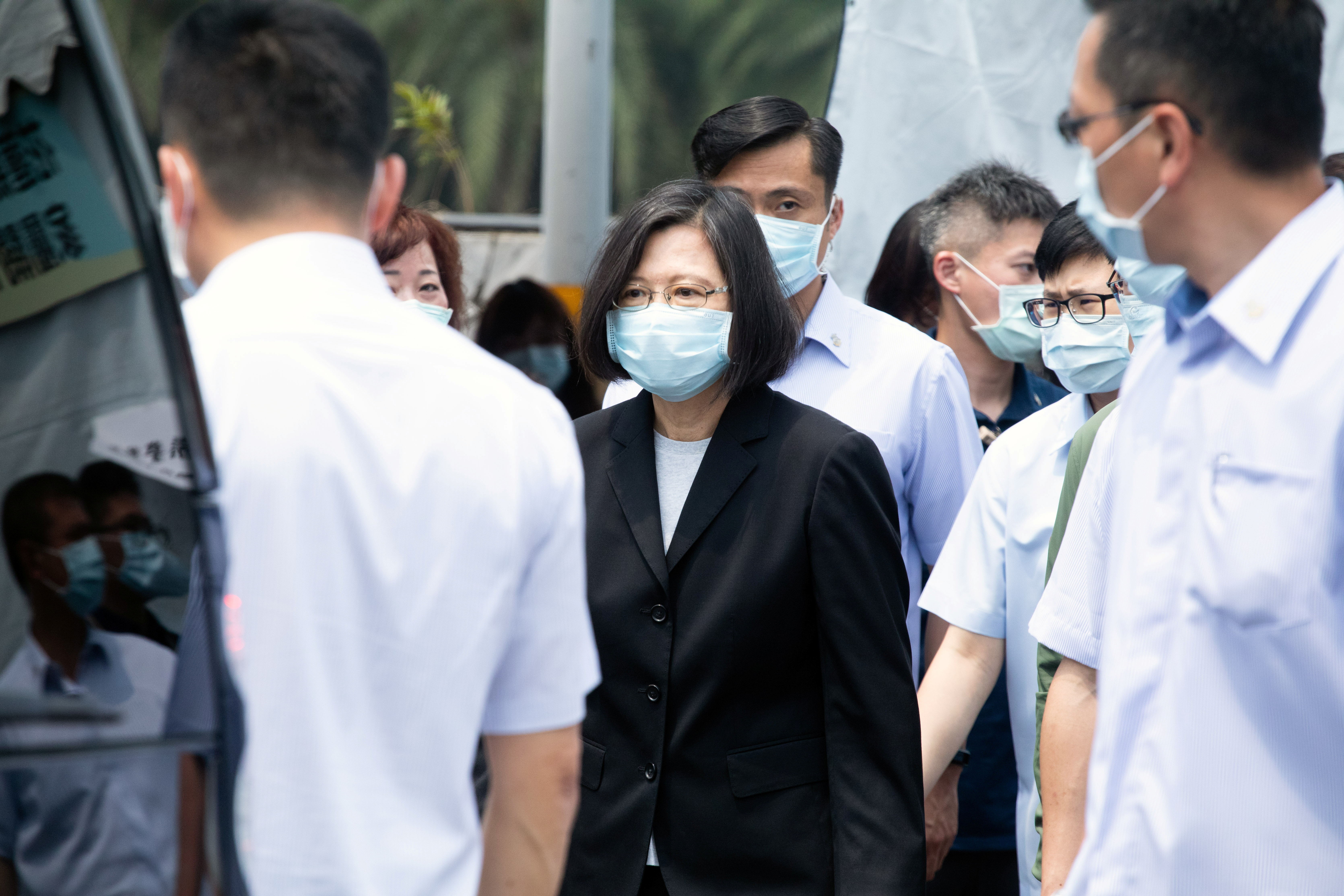 Taiwan President Tsai Ing-wen after train derailment in eastern Taiwan