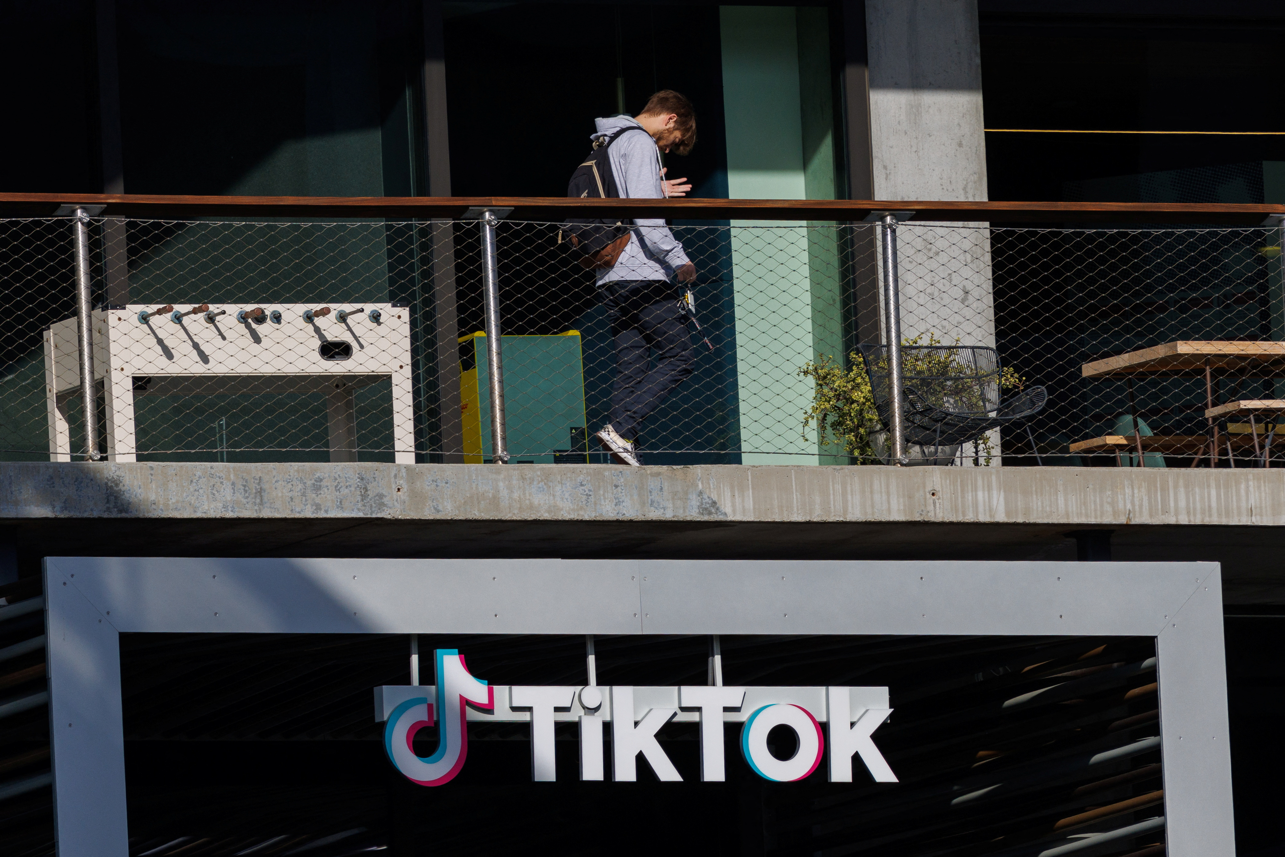 Tik Tok offices shown in California after U.S. Congress passes bill to divest in Chinese owner