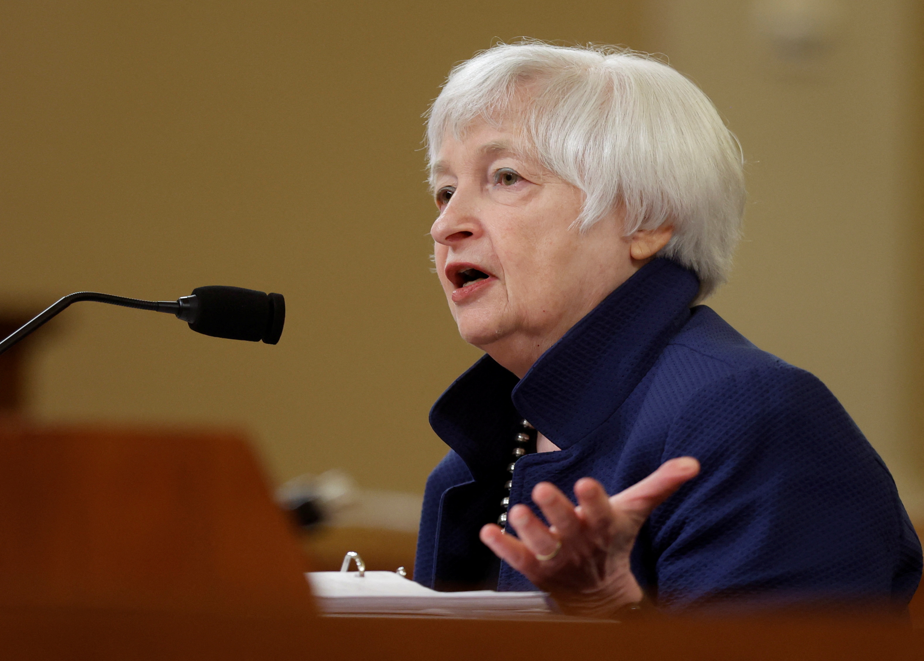 U.S. Treasury Secretary Janet Yellen testifies before House Ways and Means Committee hearing on President Biden's 2023 budget on Capitol Hill in Washington