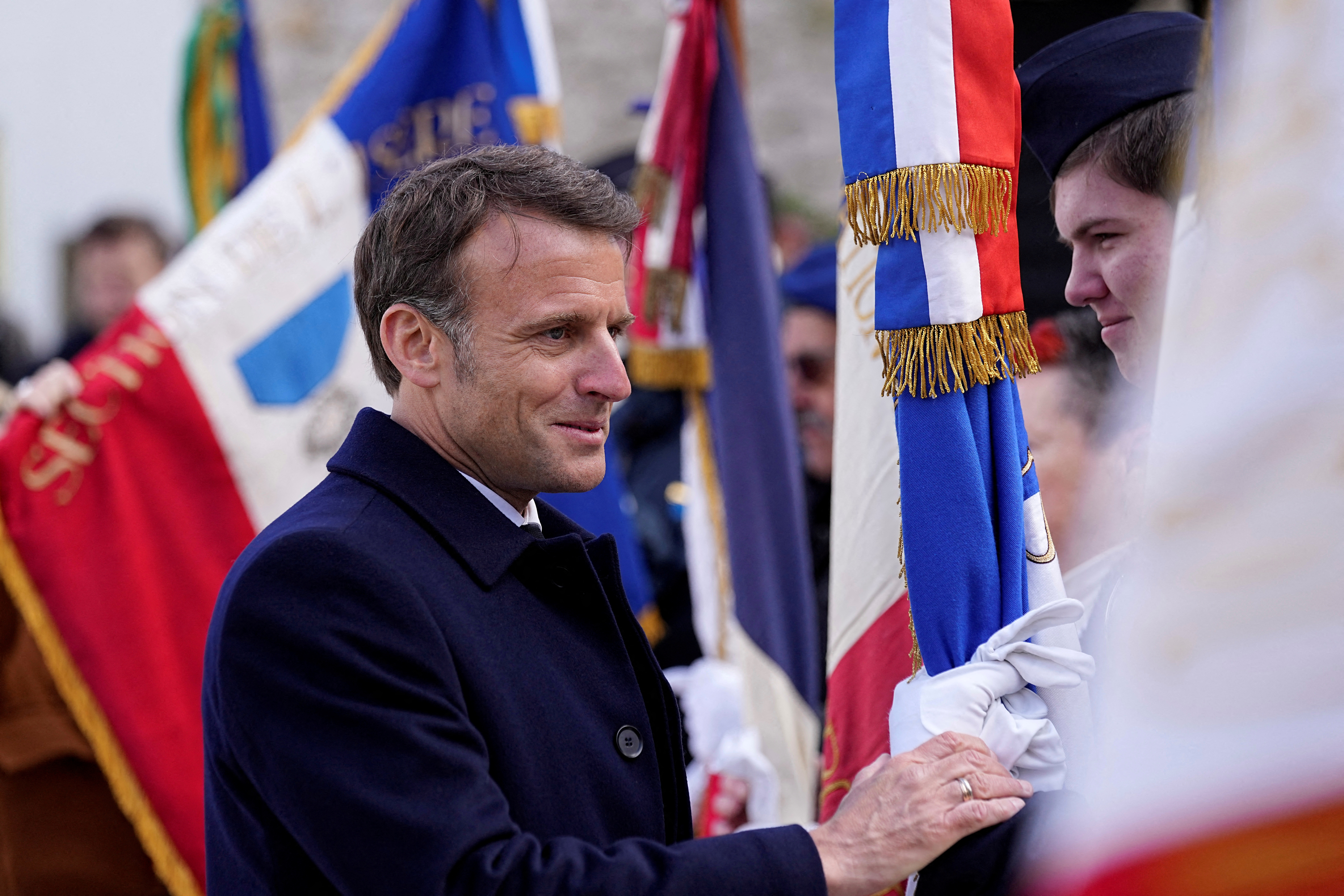 President Macron pays homage to the local Resistance during WWII as part of the 80th anniversary of the liberation of Nazi occupied France