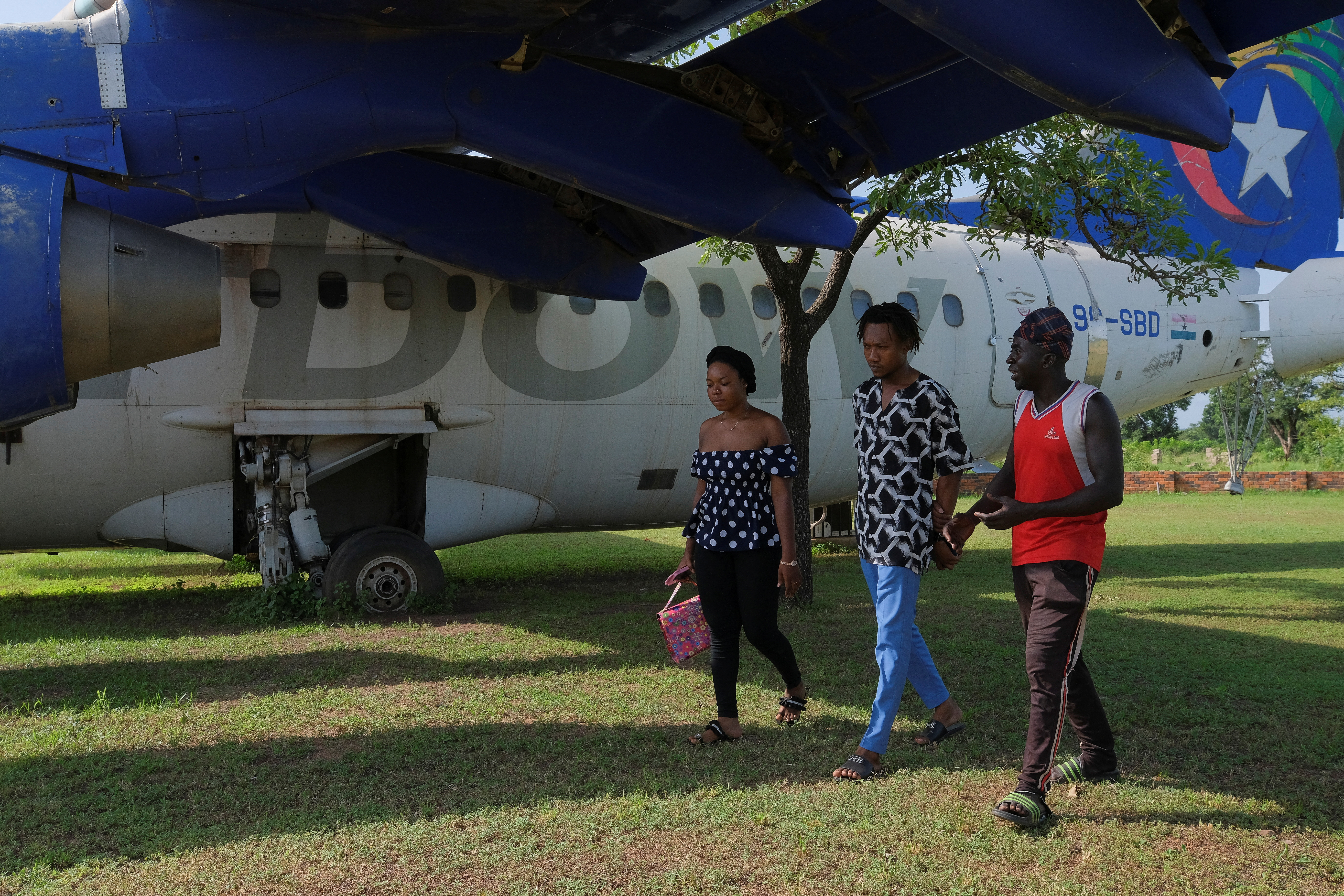 Education takes flight under Ghanaian artist's repurposed planes, in Tamale
