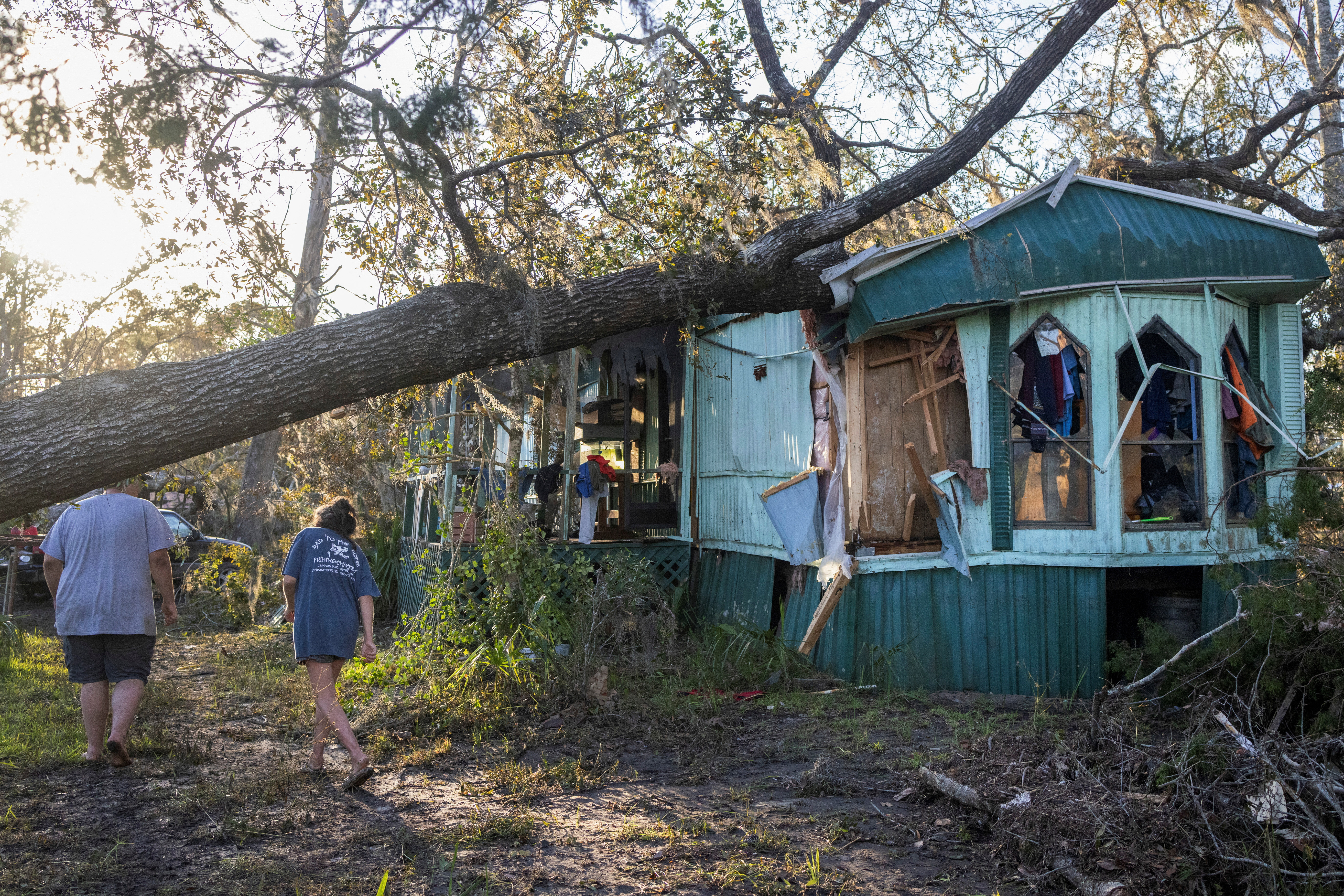 Aftermath of Hurricane Helene in Steinhatchee, Florida