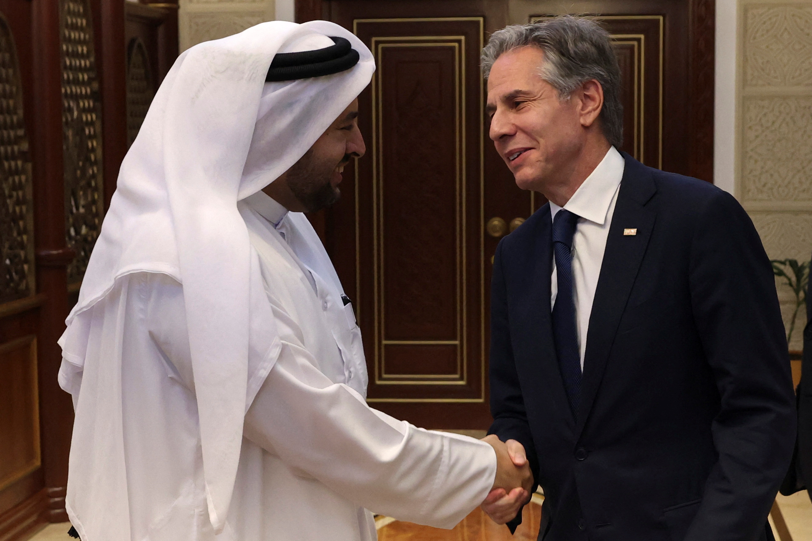 U.S. Secretary of State Antony Blinken arrives at Qatar