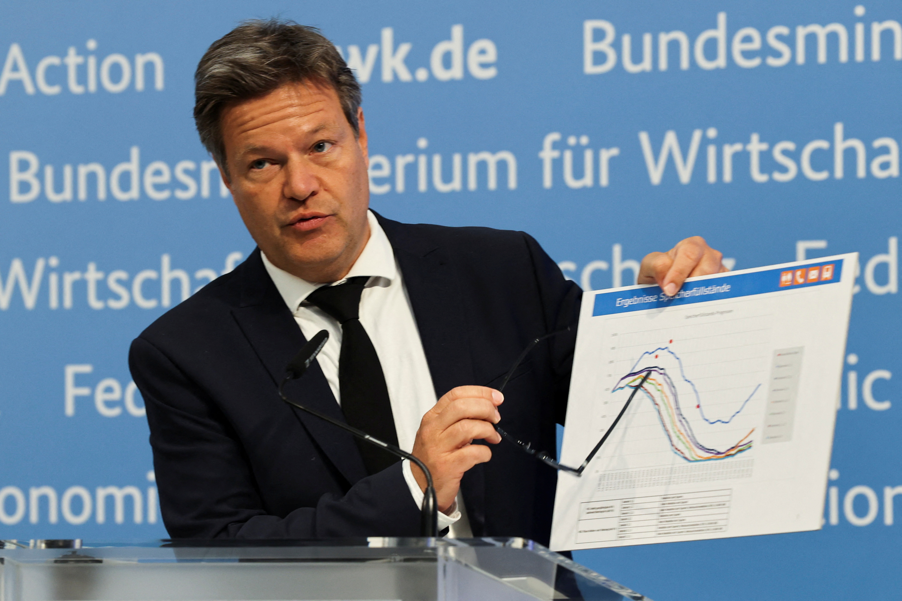 German Economy Minister Robert Habeck holds news conference in Berlin