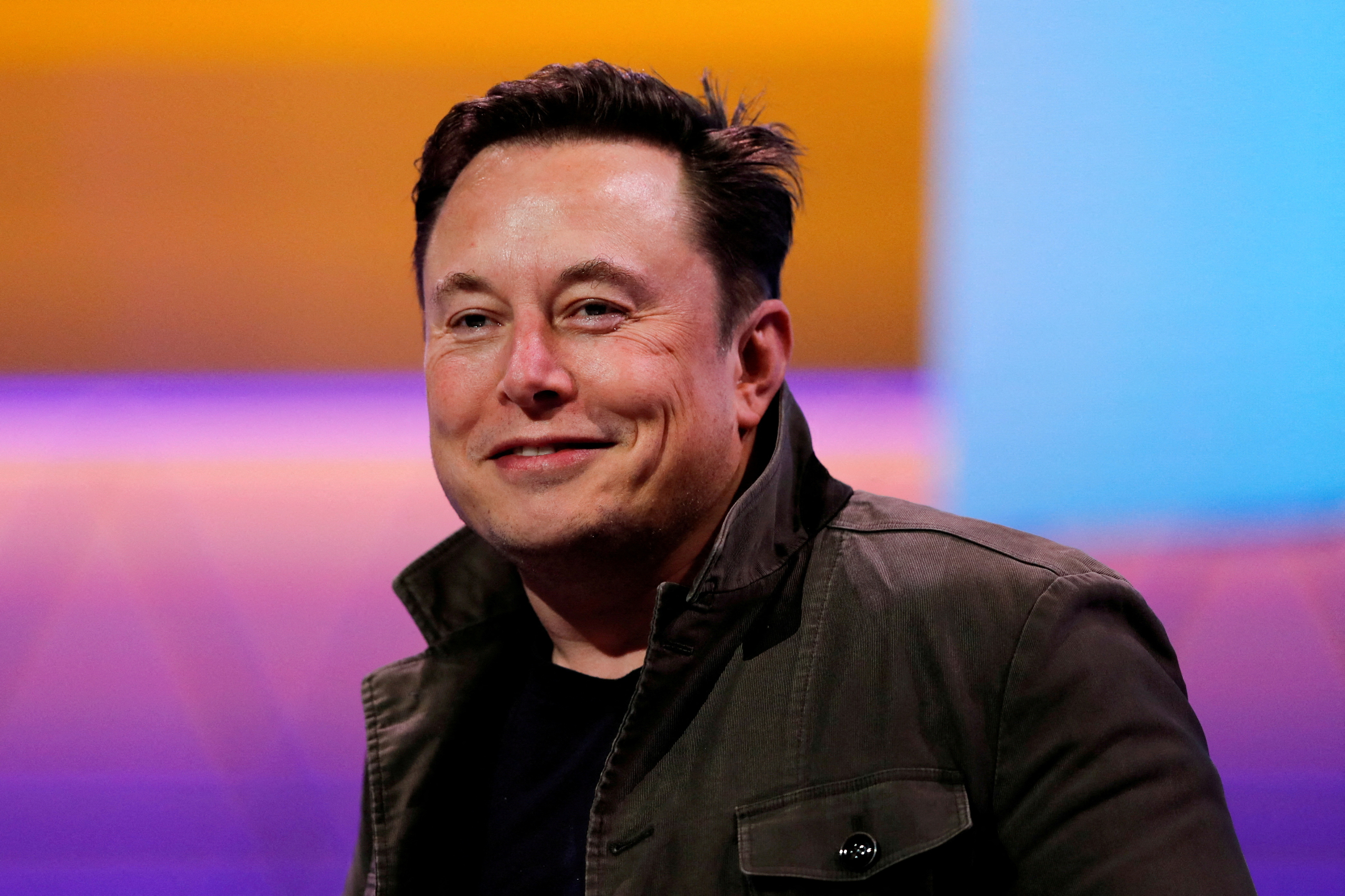 Elon smiling