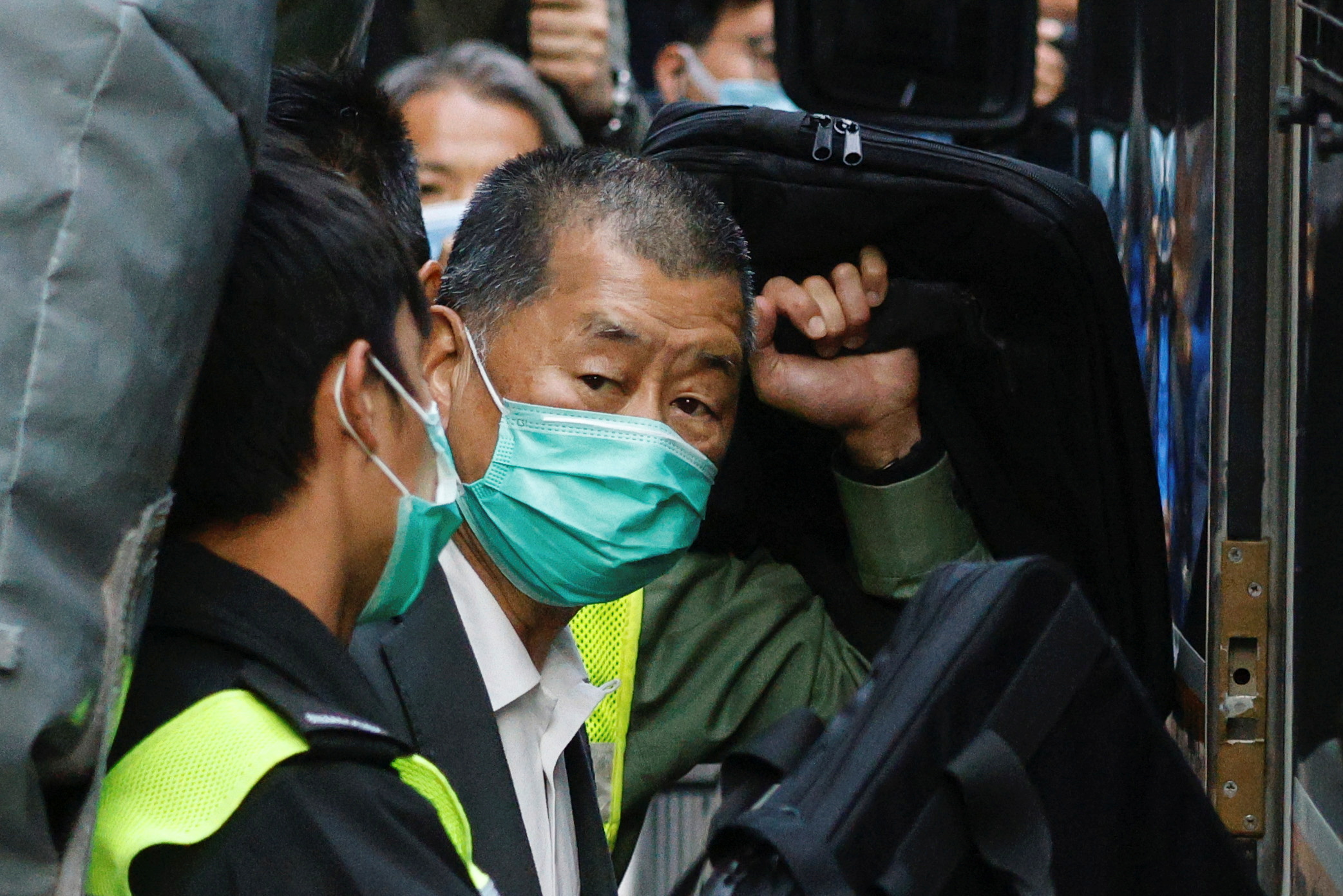 Media tycoon Jimmy Lai leaves the Court of Final Appeal, in Hong Kong