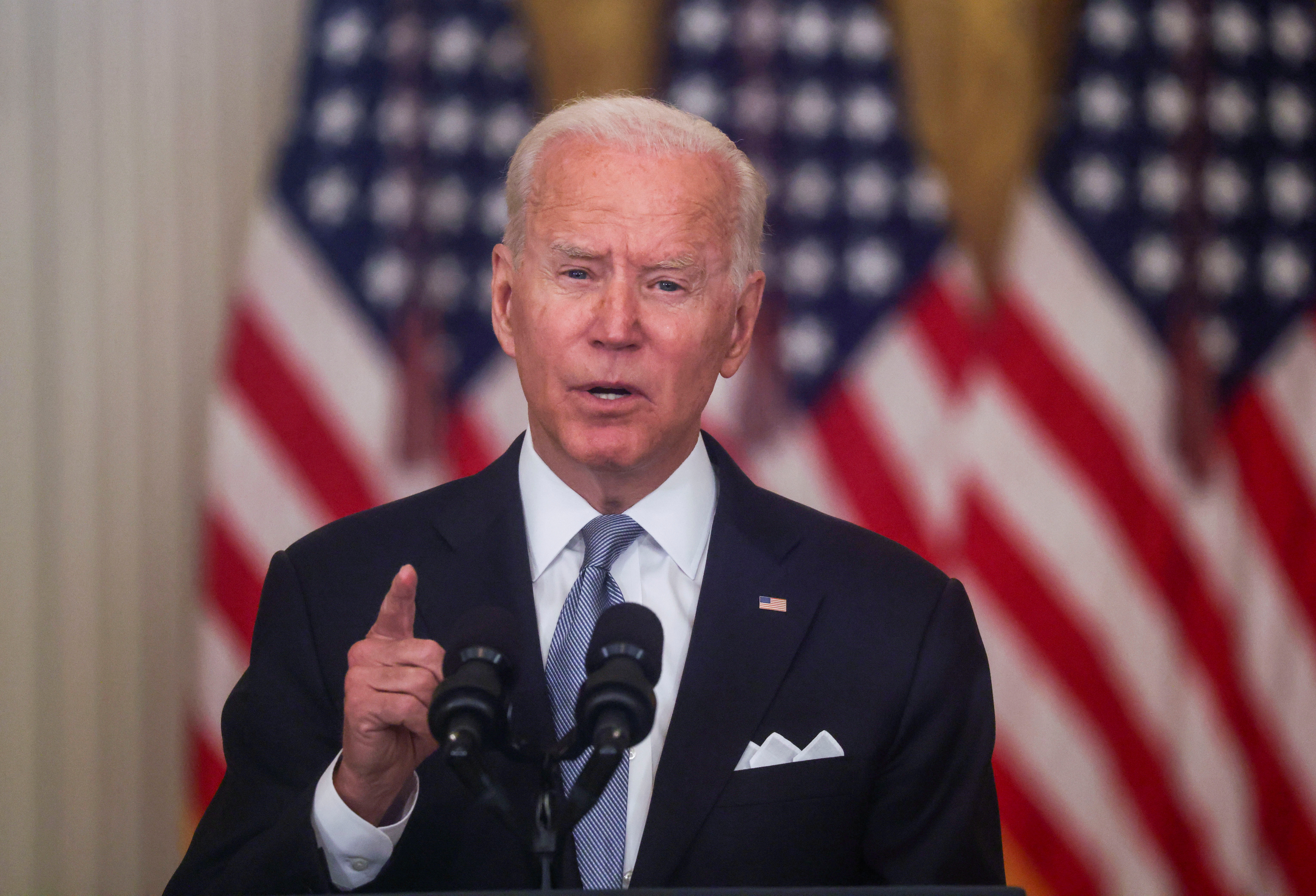 U.S. President Joe Biden speaks about Afghanistan at the White House in Washington