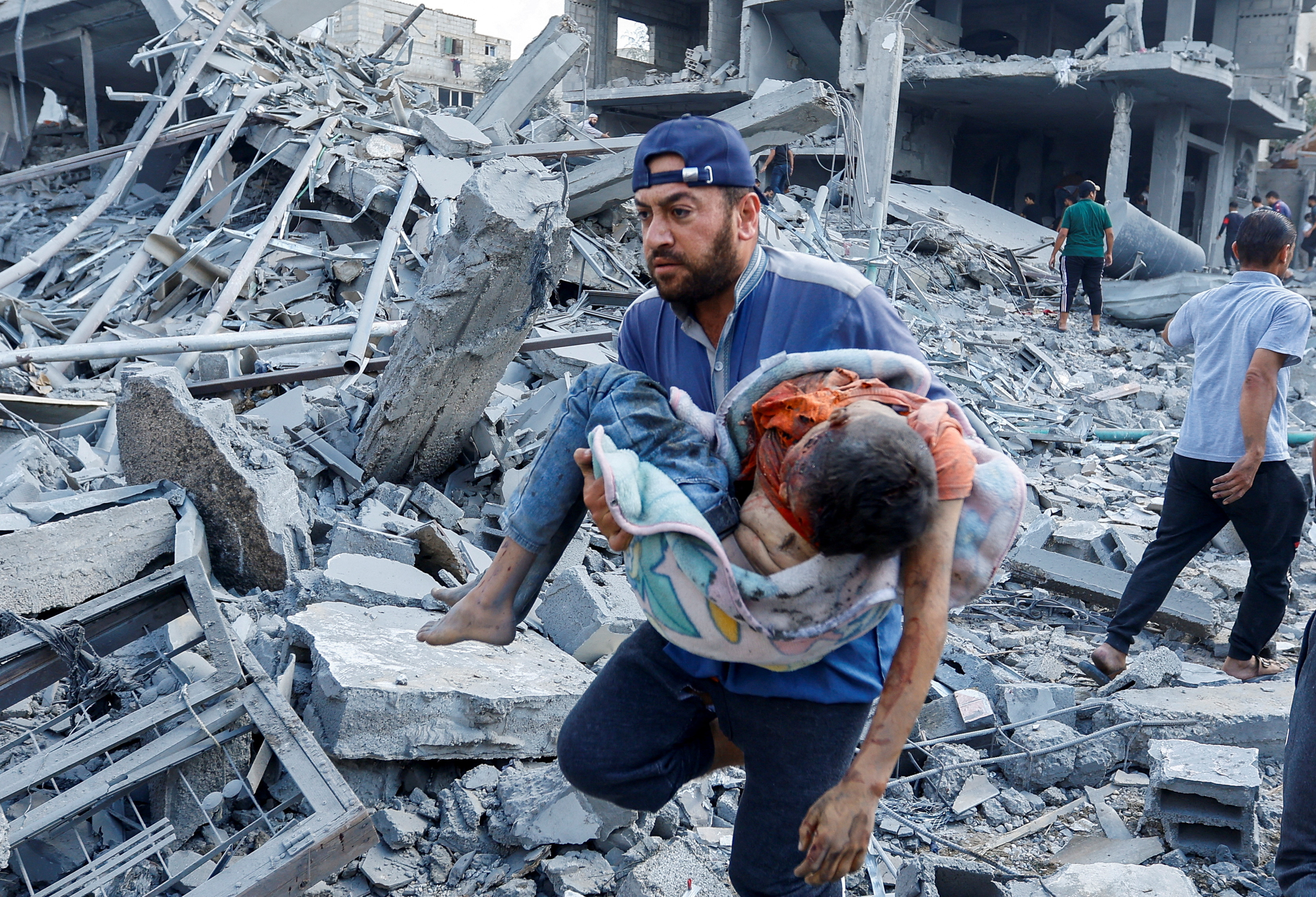 Aftermath of Israeli air strikes in Rafah
