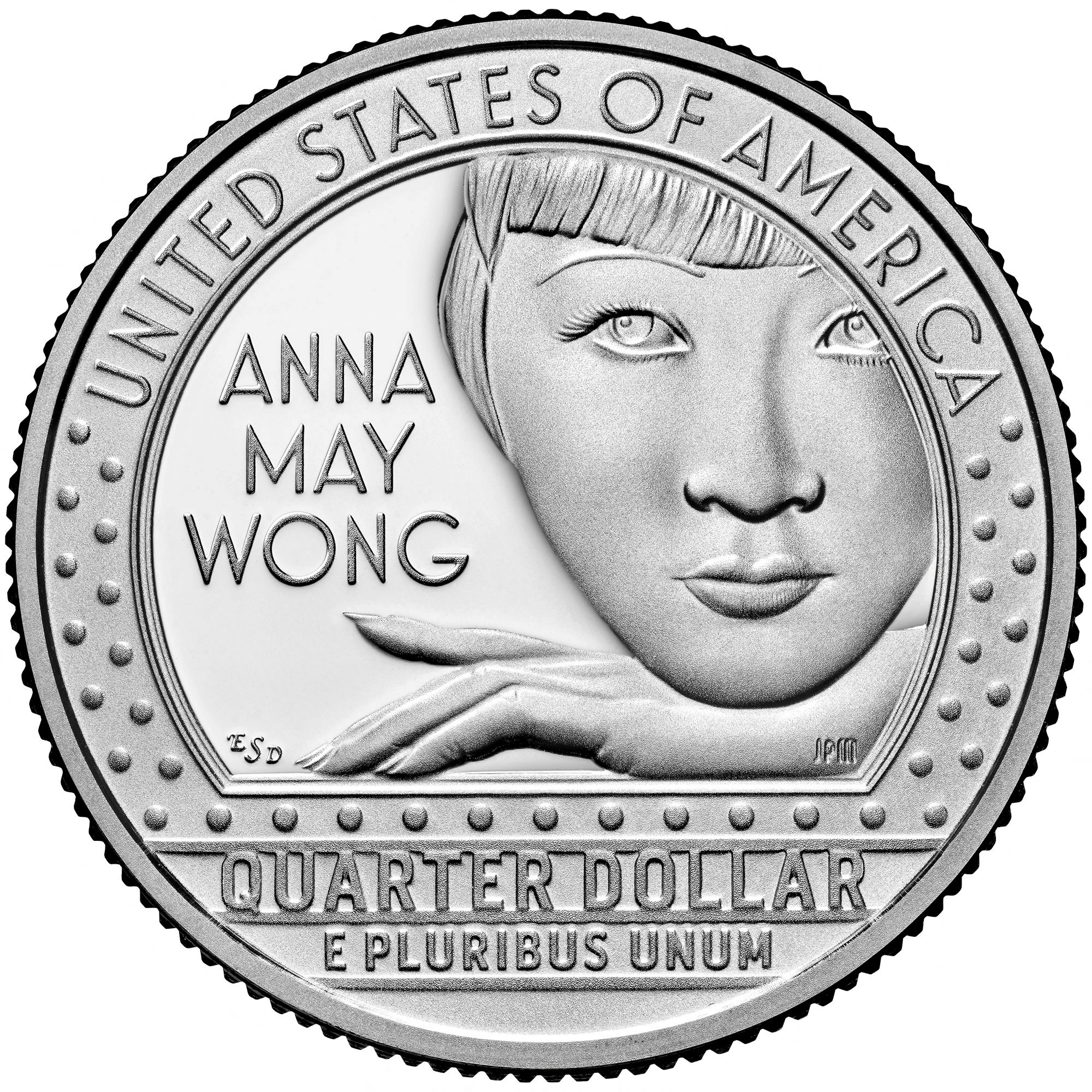 An undated proof image shows the likeness of Asian American actress Anna May Wong