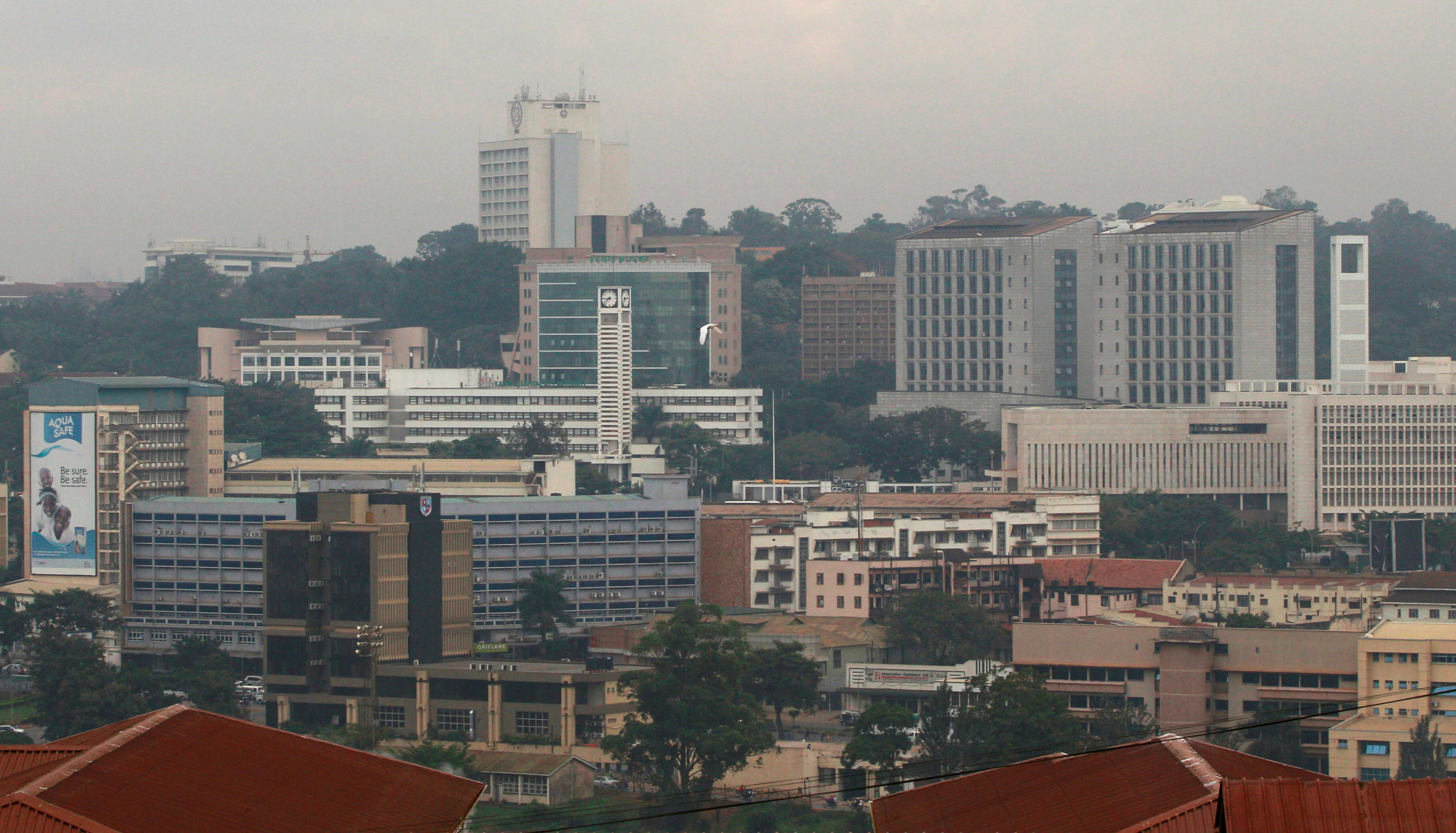 A general view shows the capital city of Kampala in Uganda