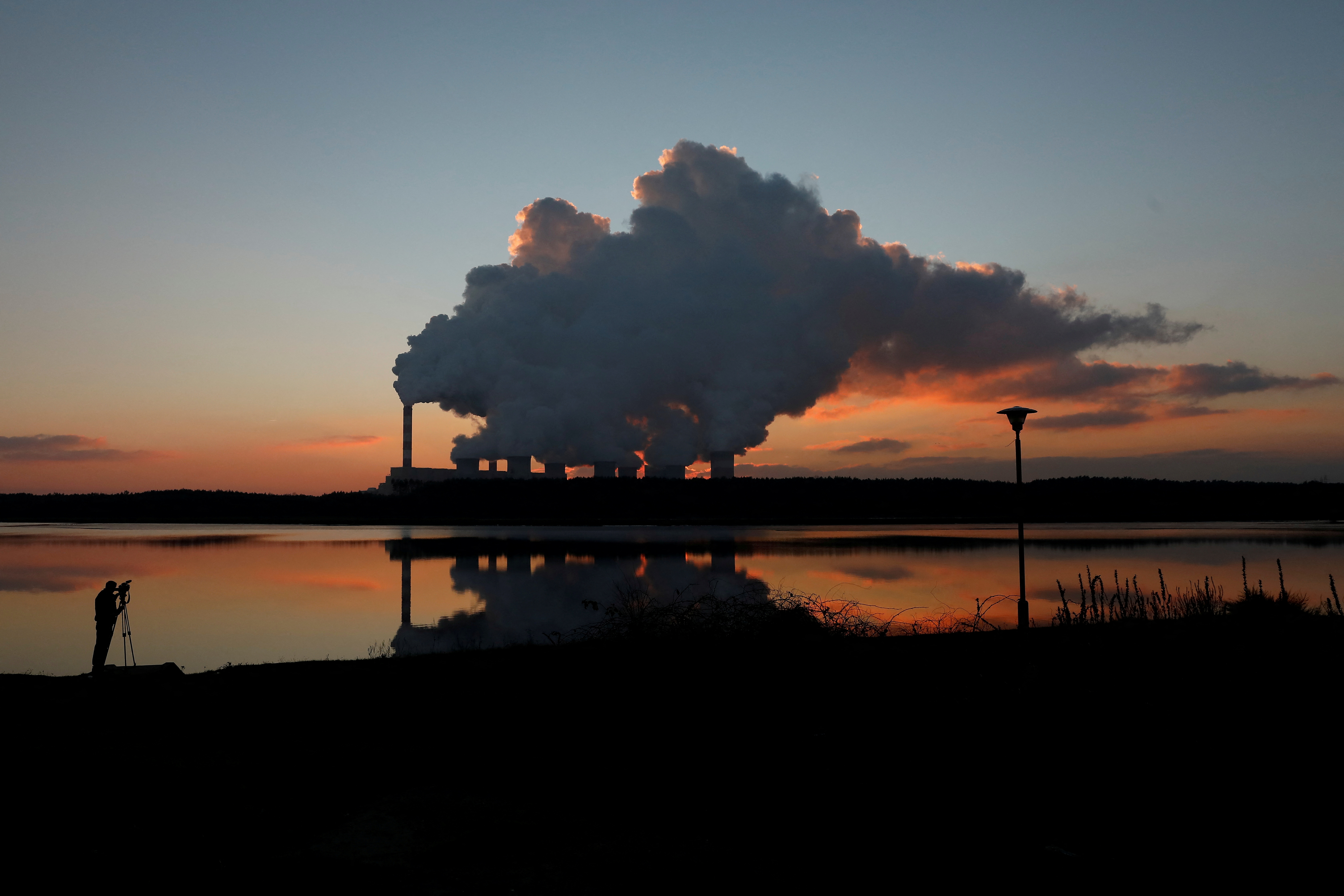 Smoke and steam billows from Belchatow Power Station, Europe's largest coal-fired power plant operated by PGE Group, near Belchatow,