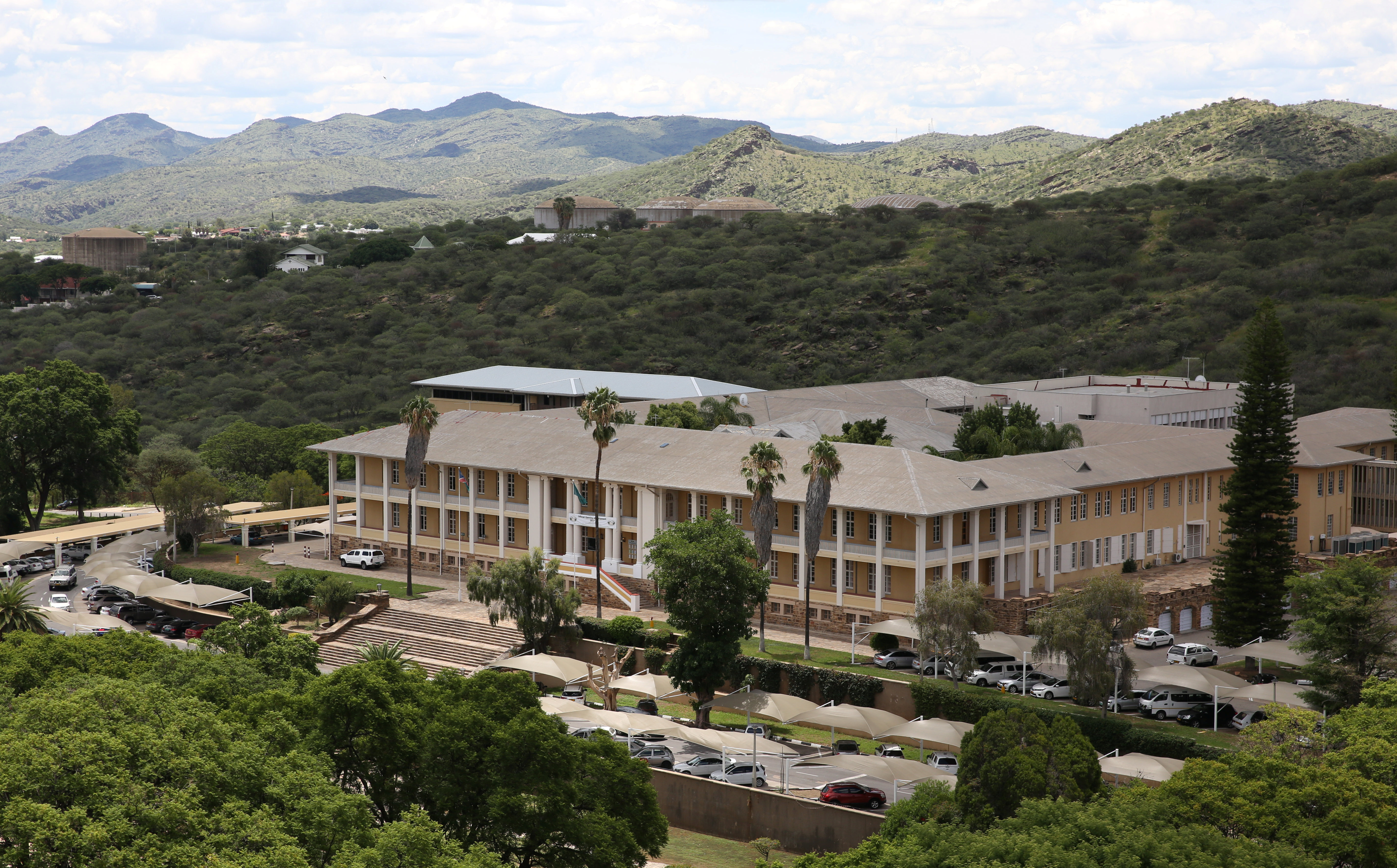 A building of the Parliament of the Republic of Namibia is seen in Windhoek