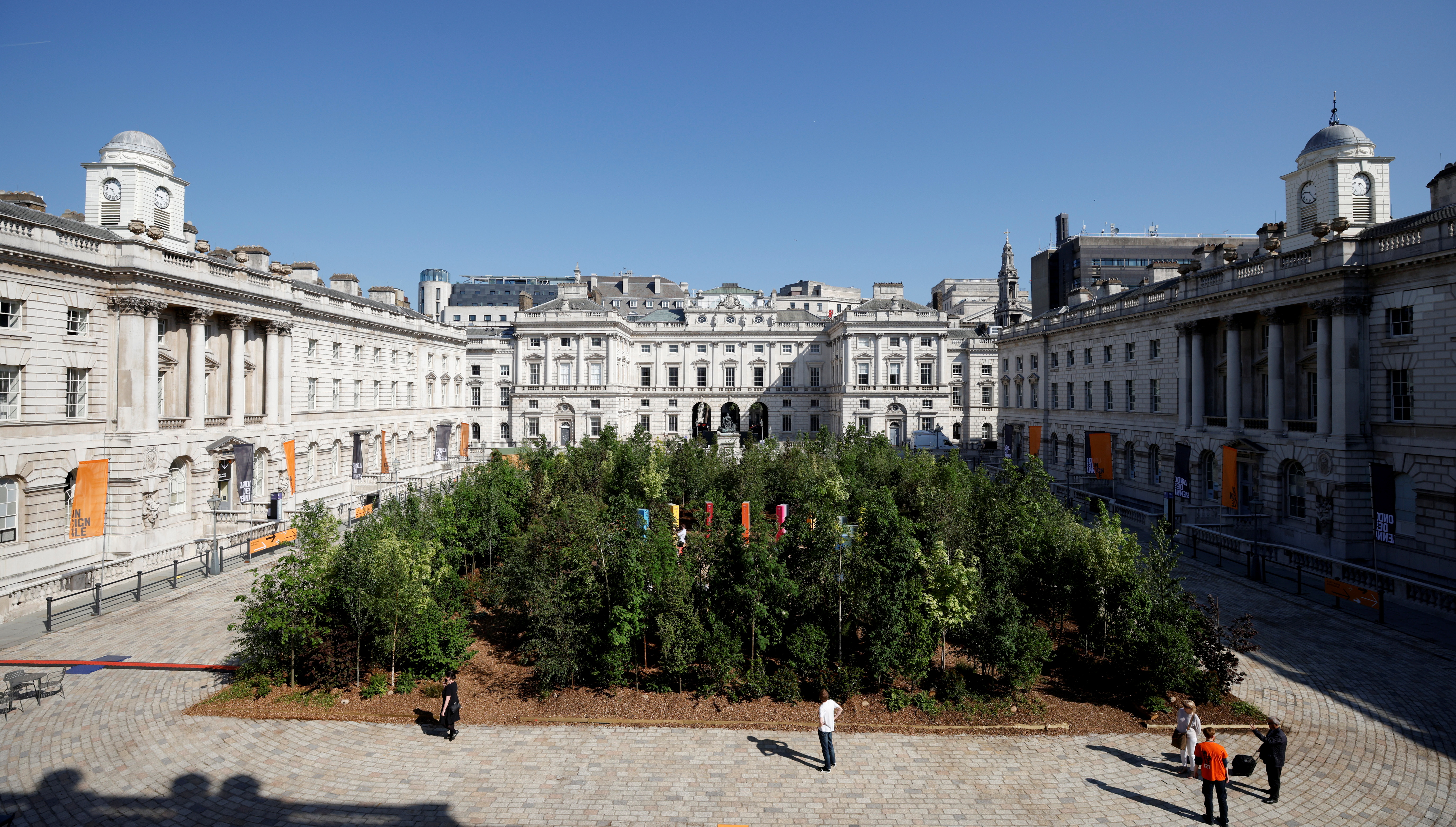 The work 'Forest for Change' is pictured at the London Design Biennale at Somerset House in London, Britain, June 1, 2021. REUTERS/John Sibley