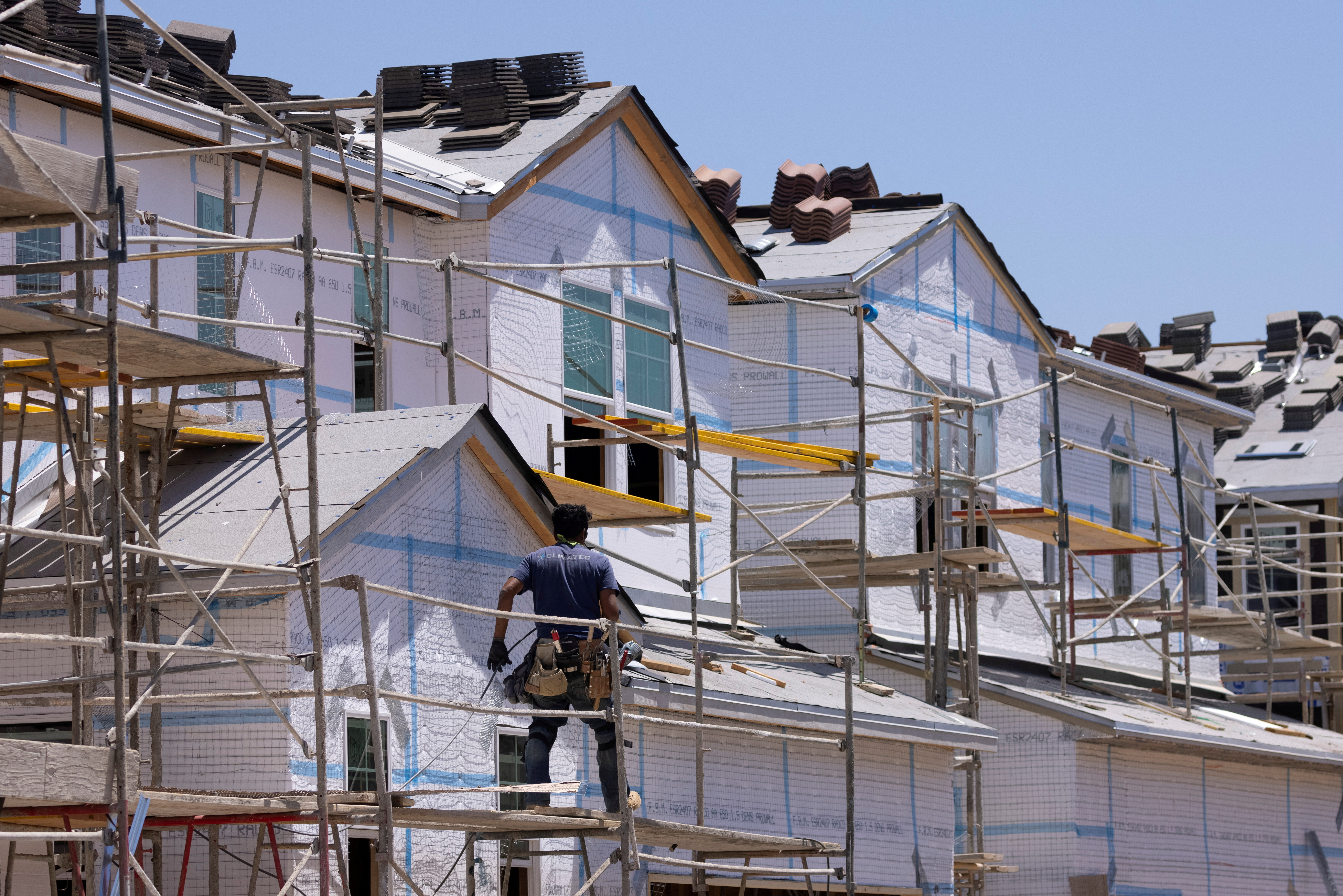 Residential home construction continues as California faces a housing shortage