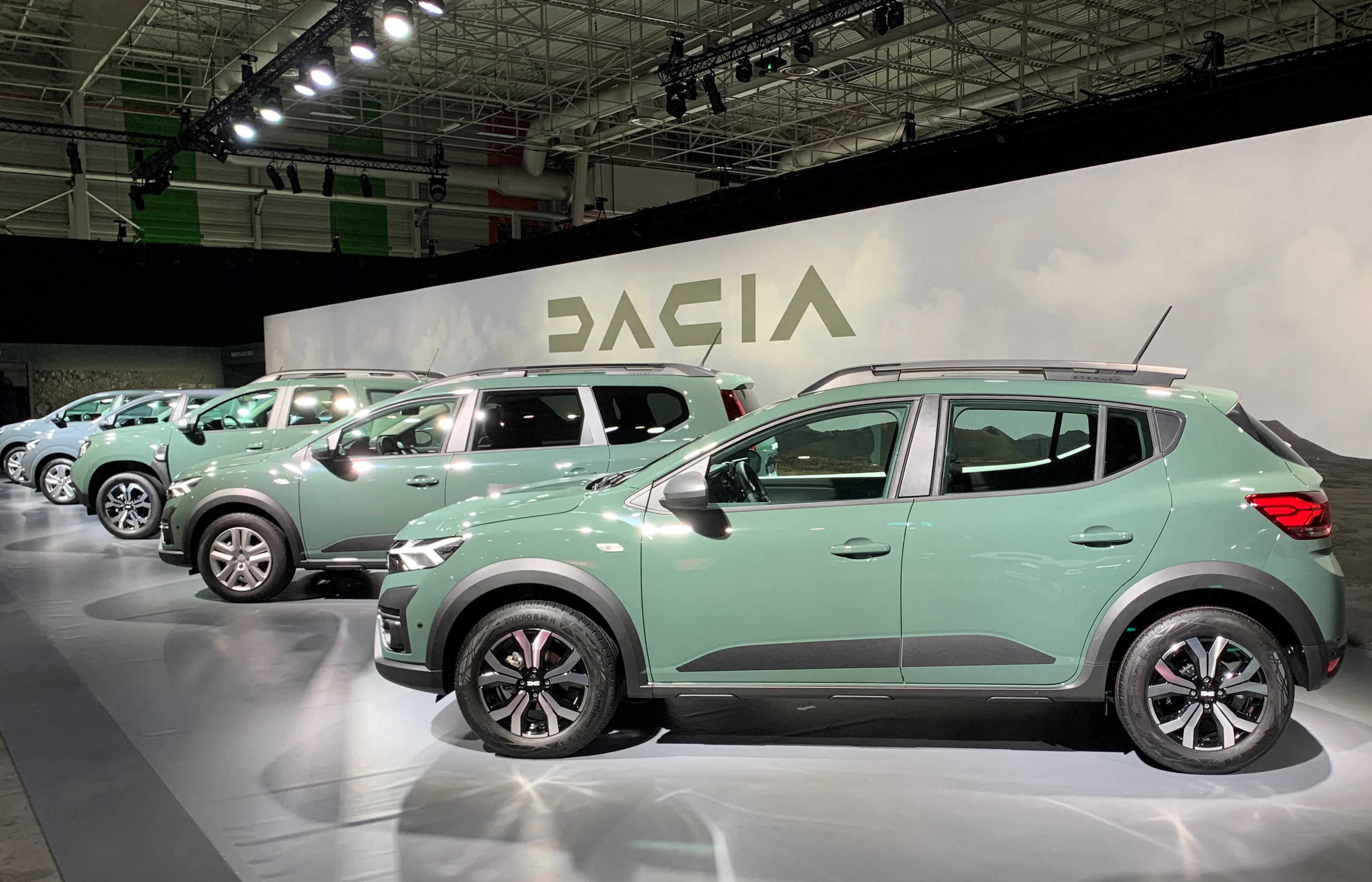Renault's low cost brand Dacia holds event in Le Bourget