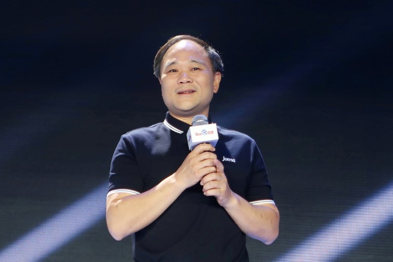 Zhejiang Geely Holding Group's Chairman Li attends Baidu's annual AI developers conference Baidu Create 2019 in Beijing