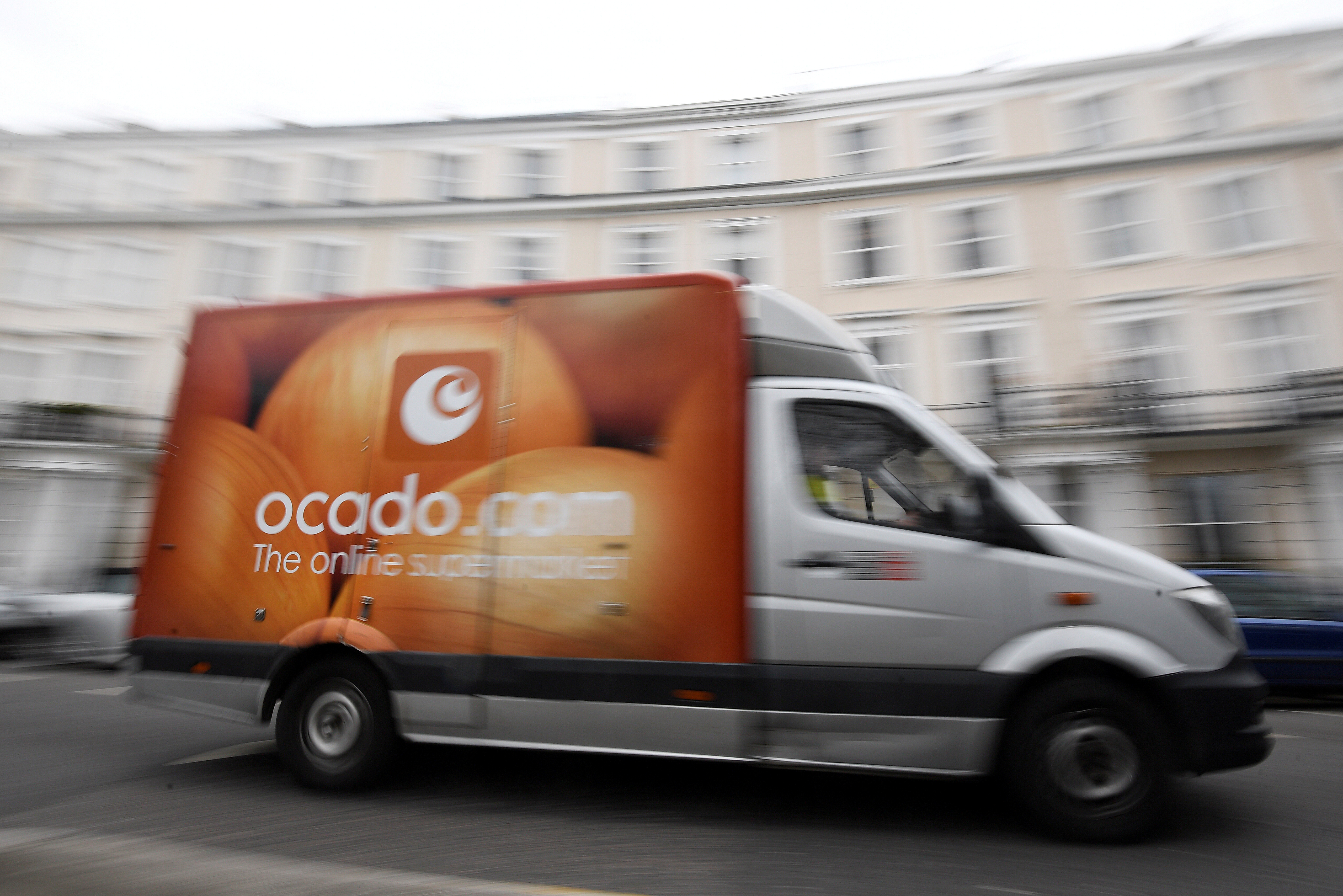 An ocado delivery van in London