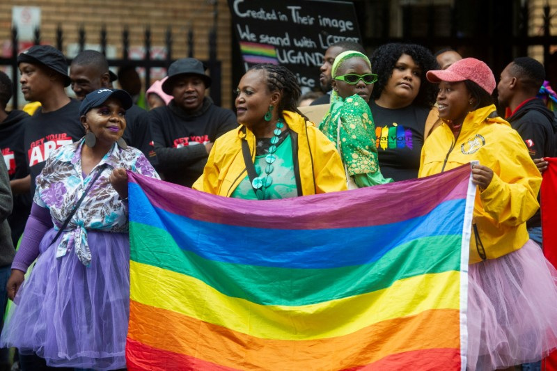 LGBTQI+ protest new Uganda anti-gay legislation in South Africa