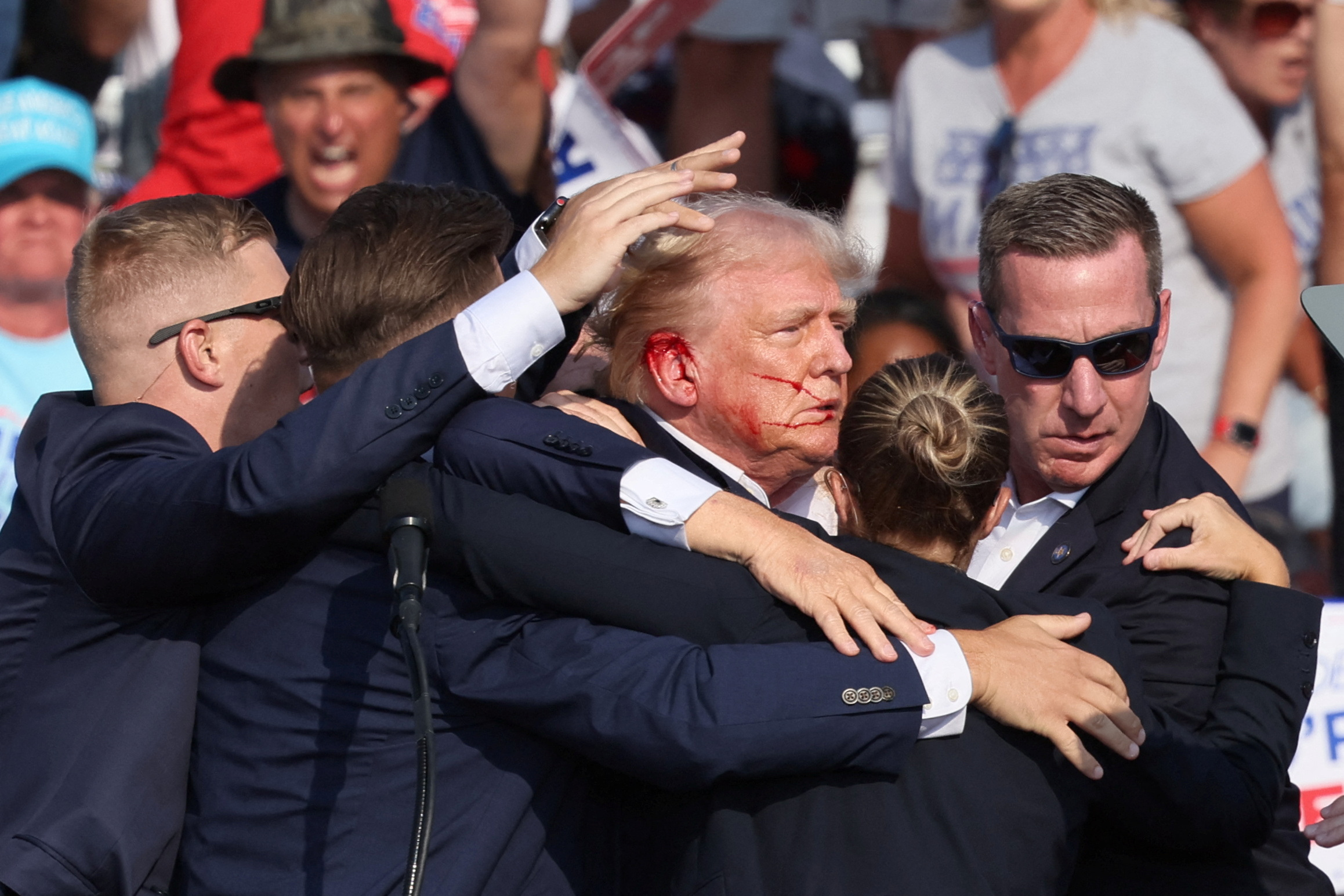 Republican presidential candidate Donald Trump holds a campaign rally in Butler