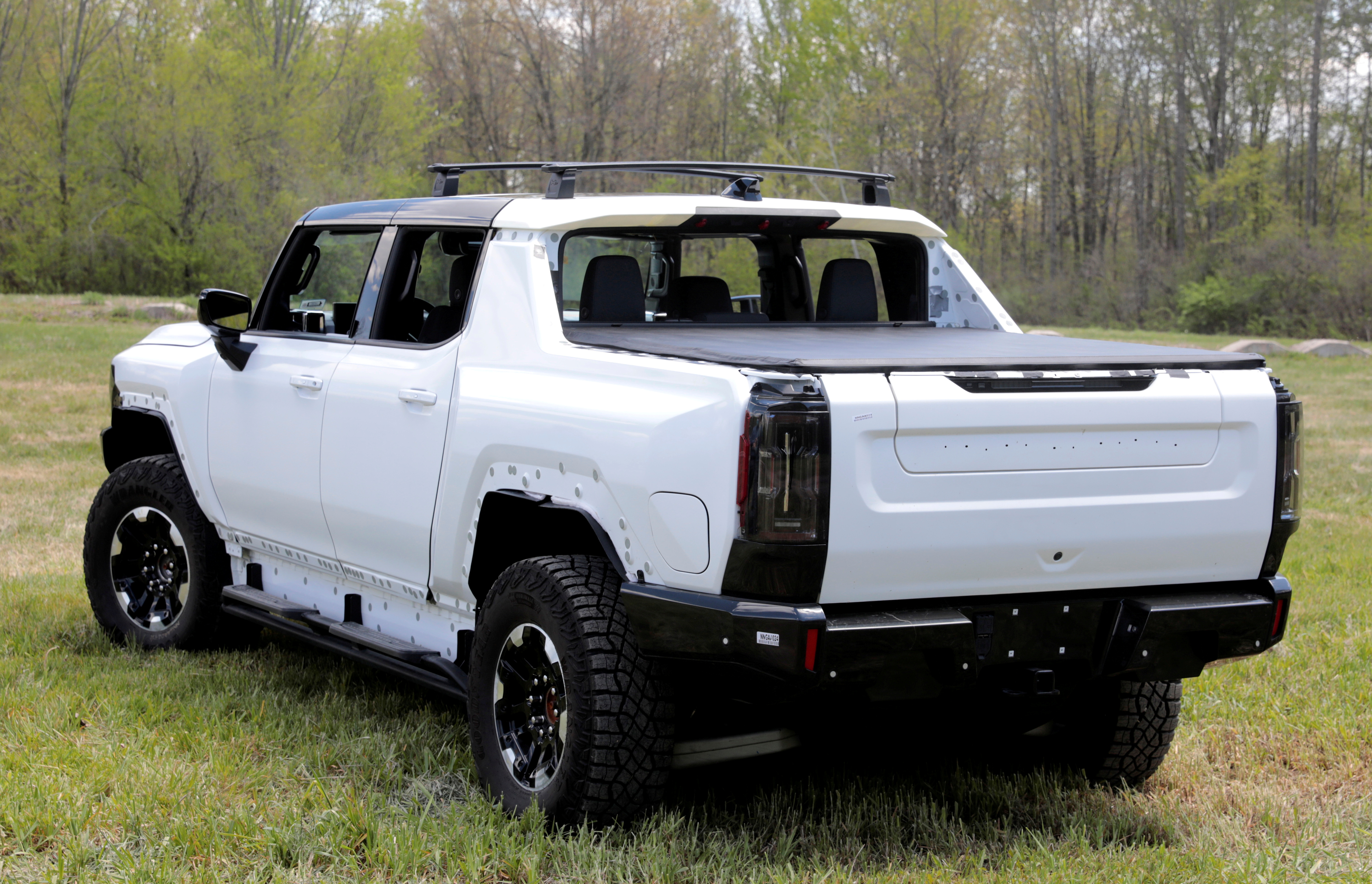 Pre-production version of GMC Hummer electric pickup in Milford