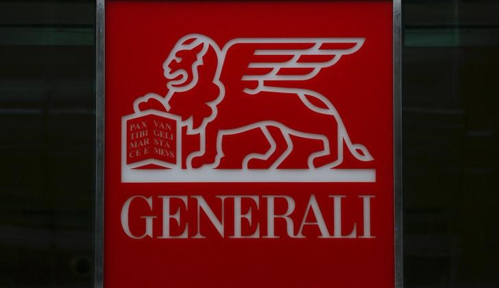 A logo of Italy's biggest insurer Assicurazioni Generali is seen in central Rome
