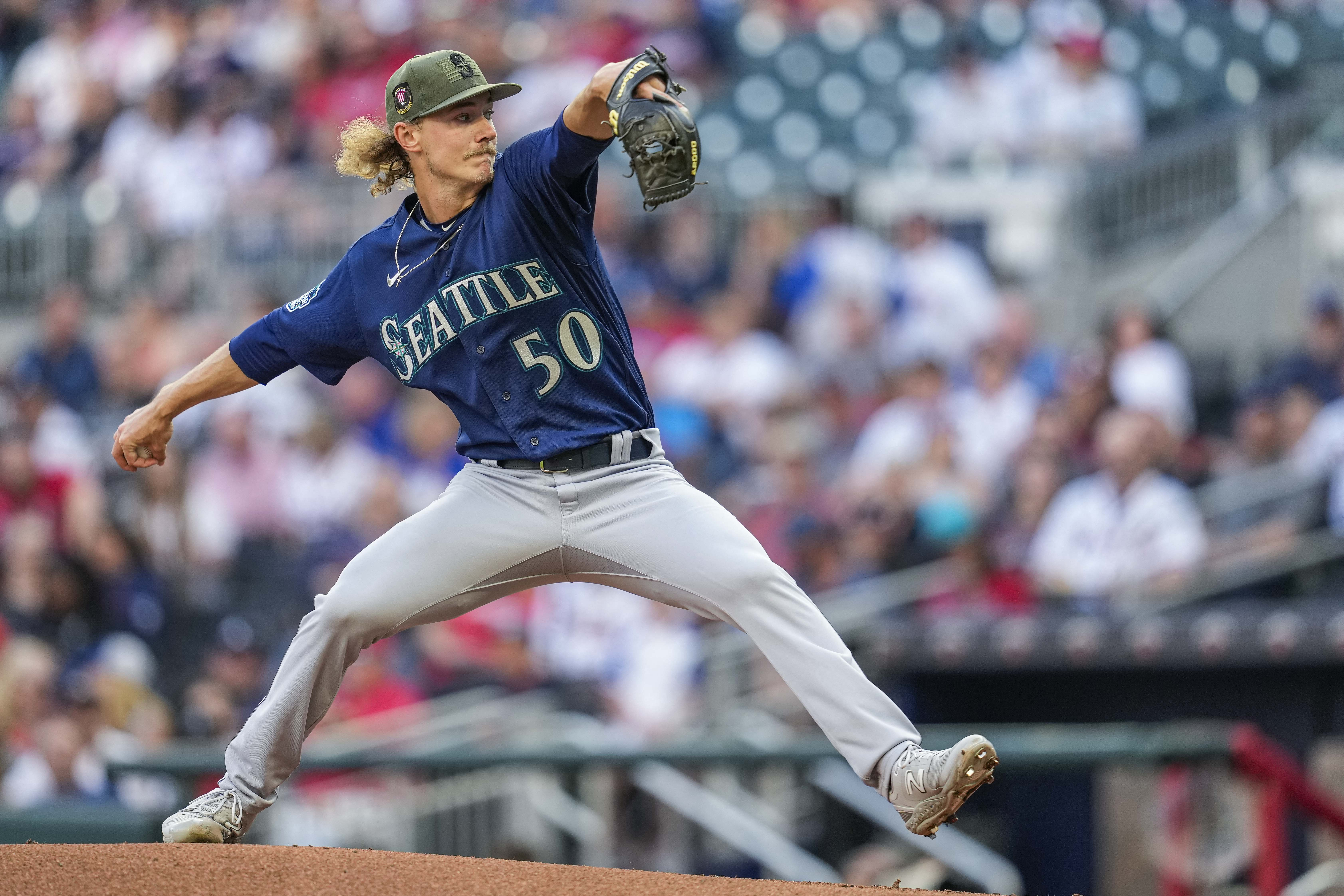 Braves rally, hand Mariners' Bryce Miller first loss