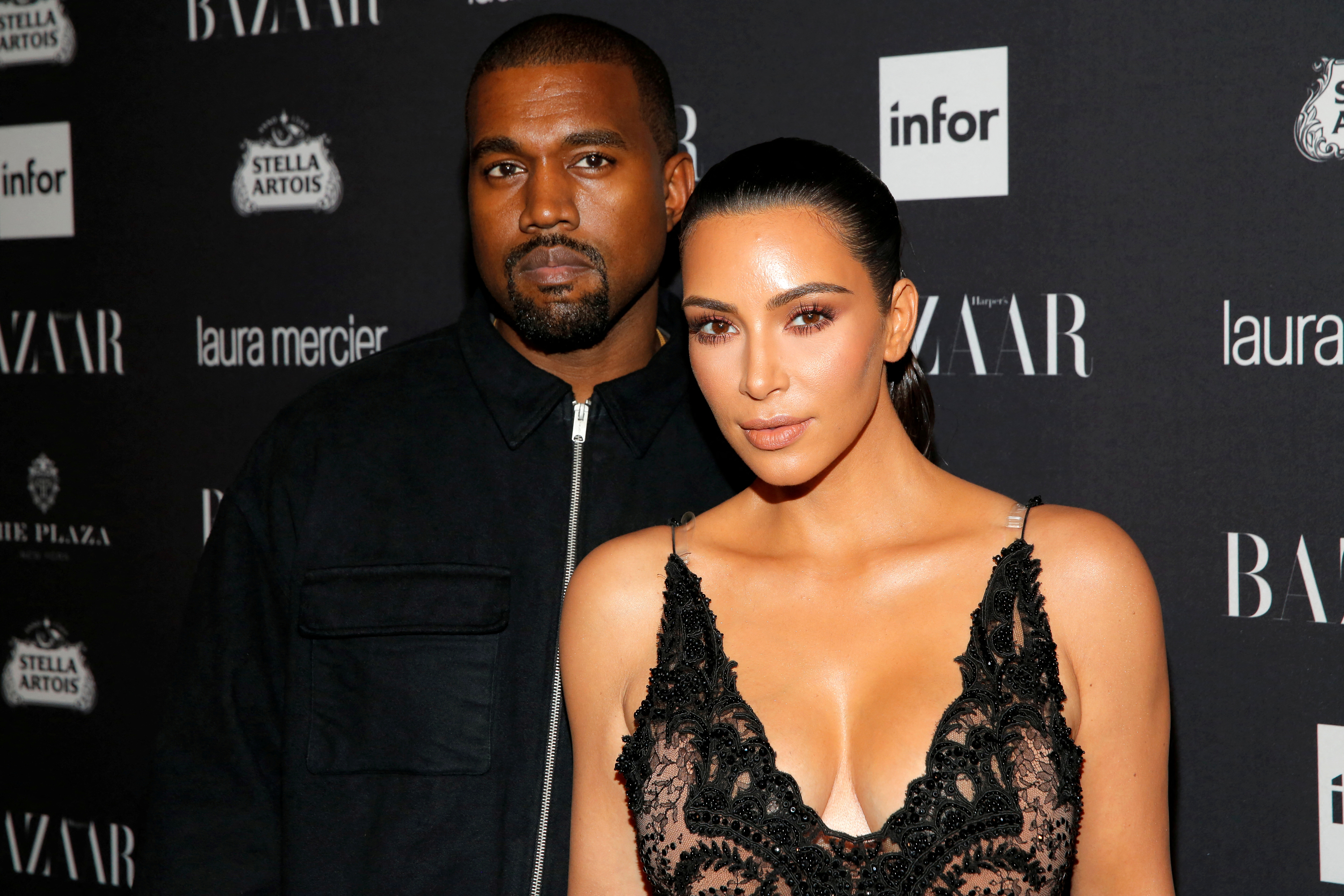 Kanye West and Kim Kardashian attend Harper's Bazaar's celebration of 'ICONS By Carine Roitfeld' at The Plaza Hotel during New York Fashion Week in Manhattan, New York, U.S.