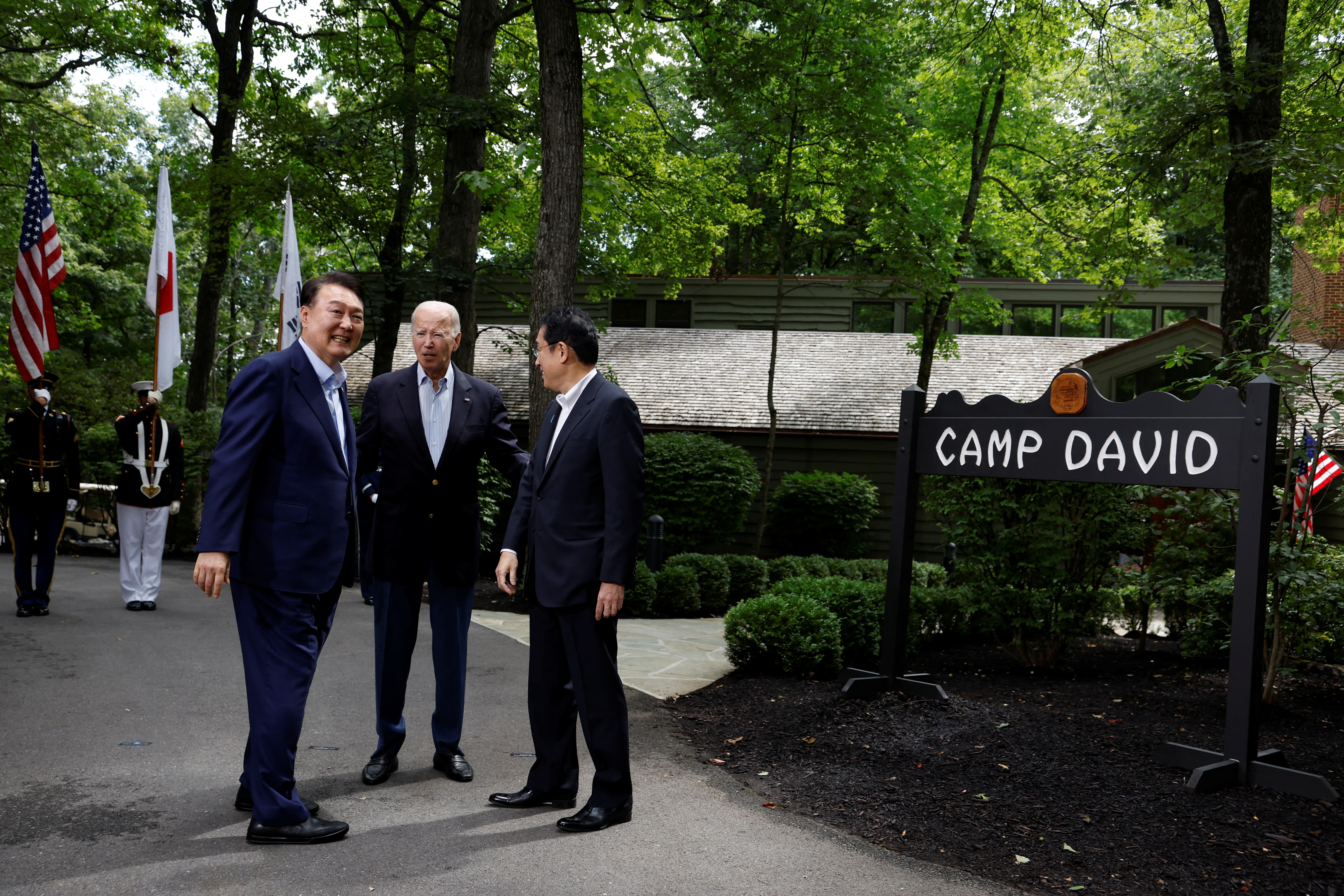 Camp David Summit: The U.S., Japan and South Korea Form Security Pact - The  New York Times