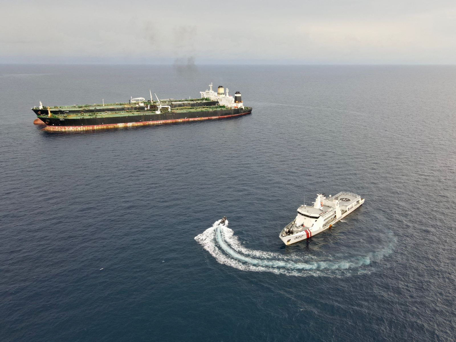 Indonesia seizes Iranian-flagged tanker suspected of illegal oil transshipment in Indonesia's North Natuna Sea