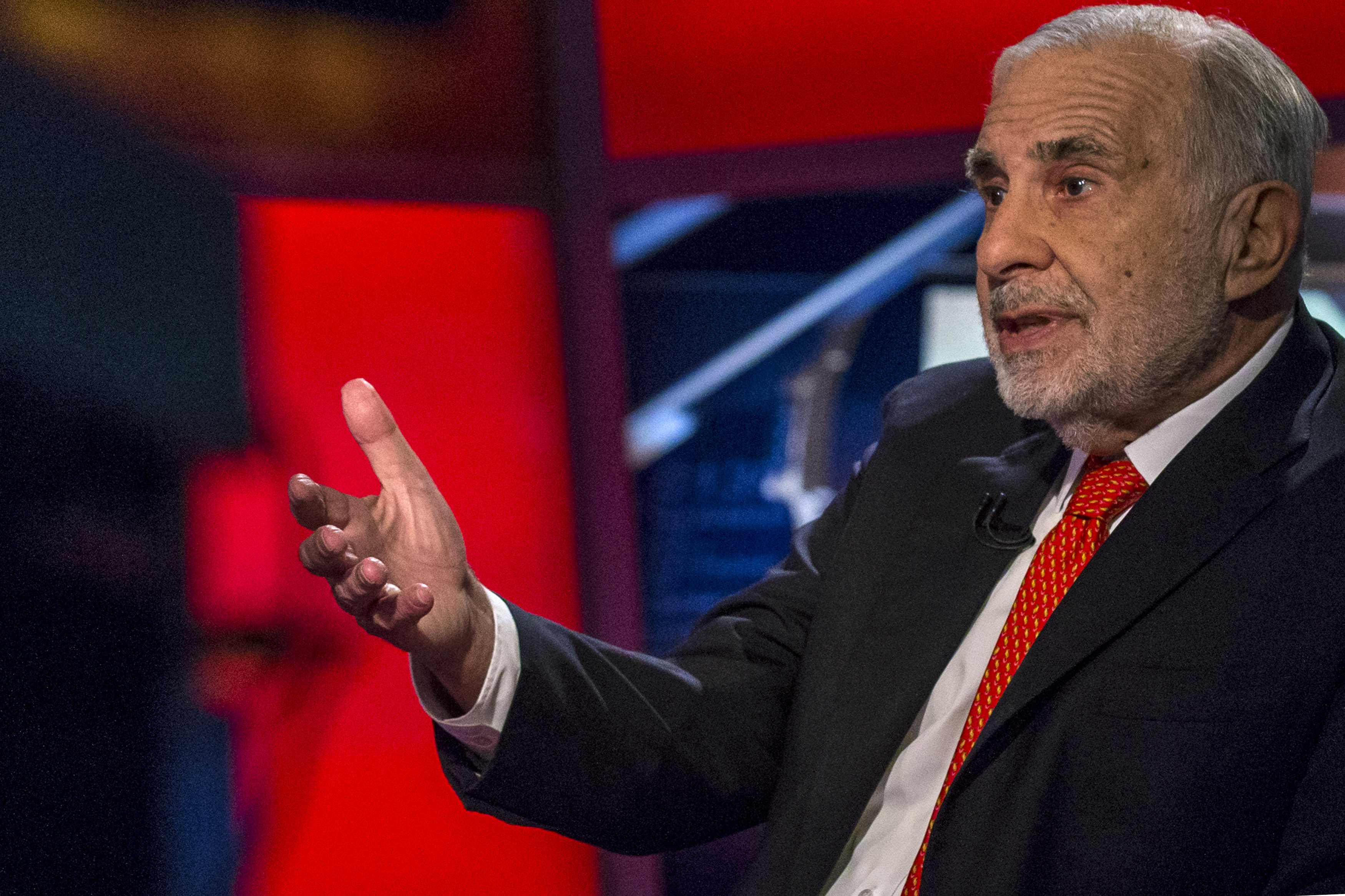 Billionaire activist-investor Carl Icahn gives an interview on FOX Business Networkâ€™s Neil Cavuto show in New York