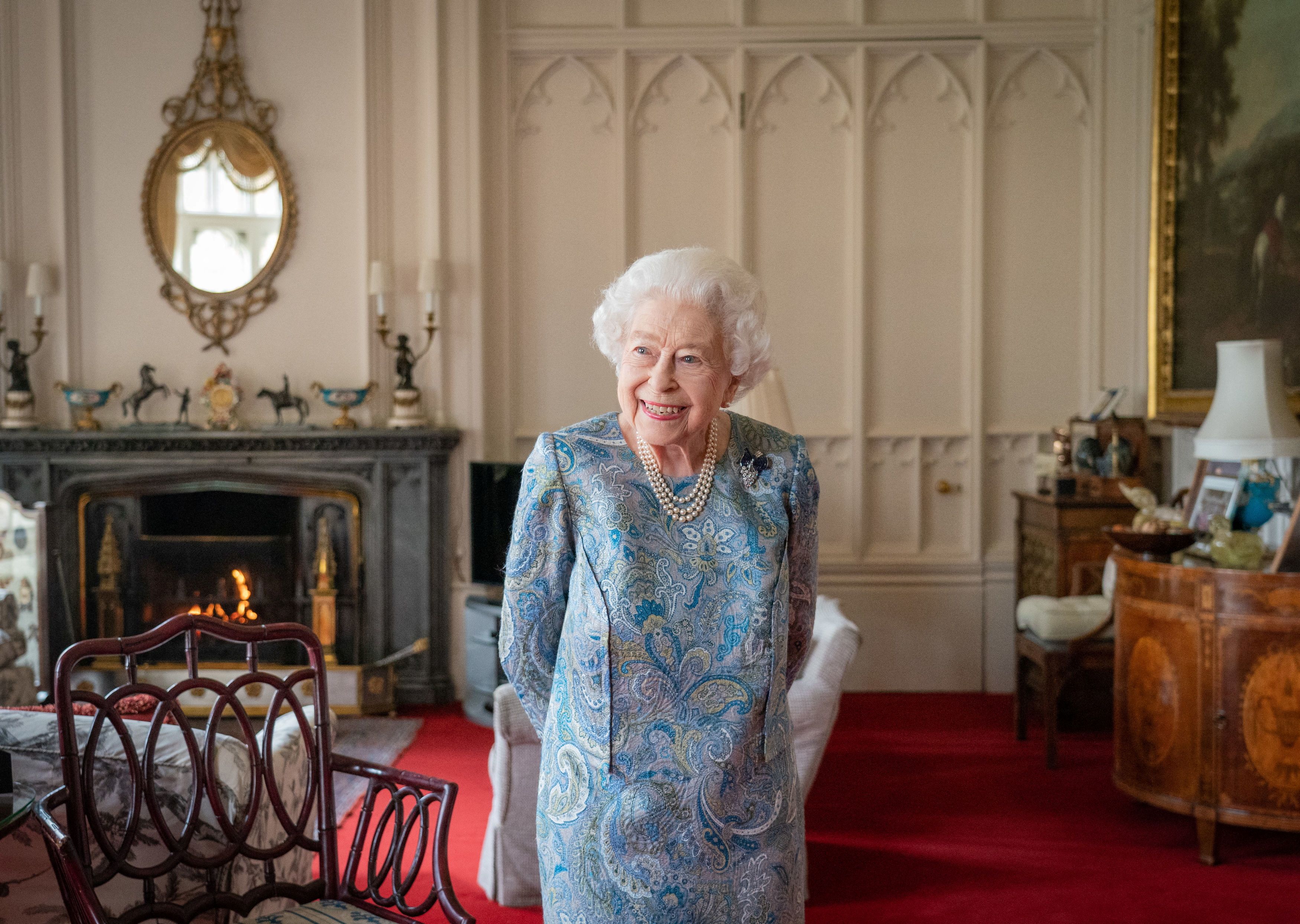 Britain's Queen Elizabeth meets Switzerland's President Cassis at Windsor Castle