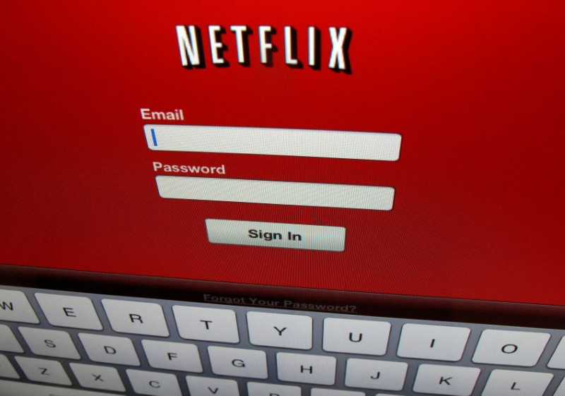 The Netflix sign-on is shown on an iPad in Encinitas