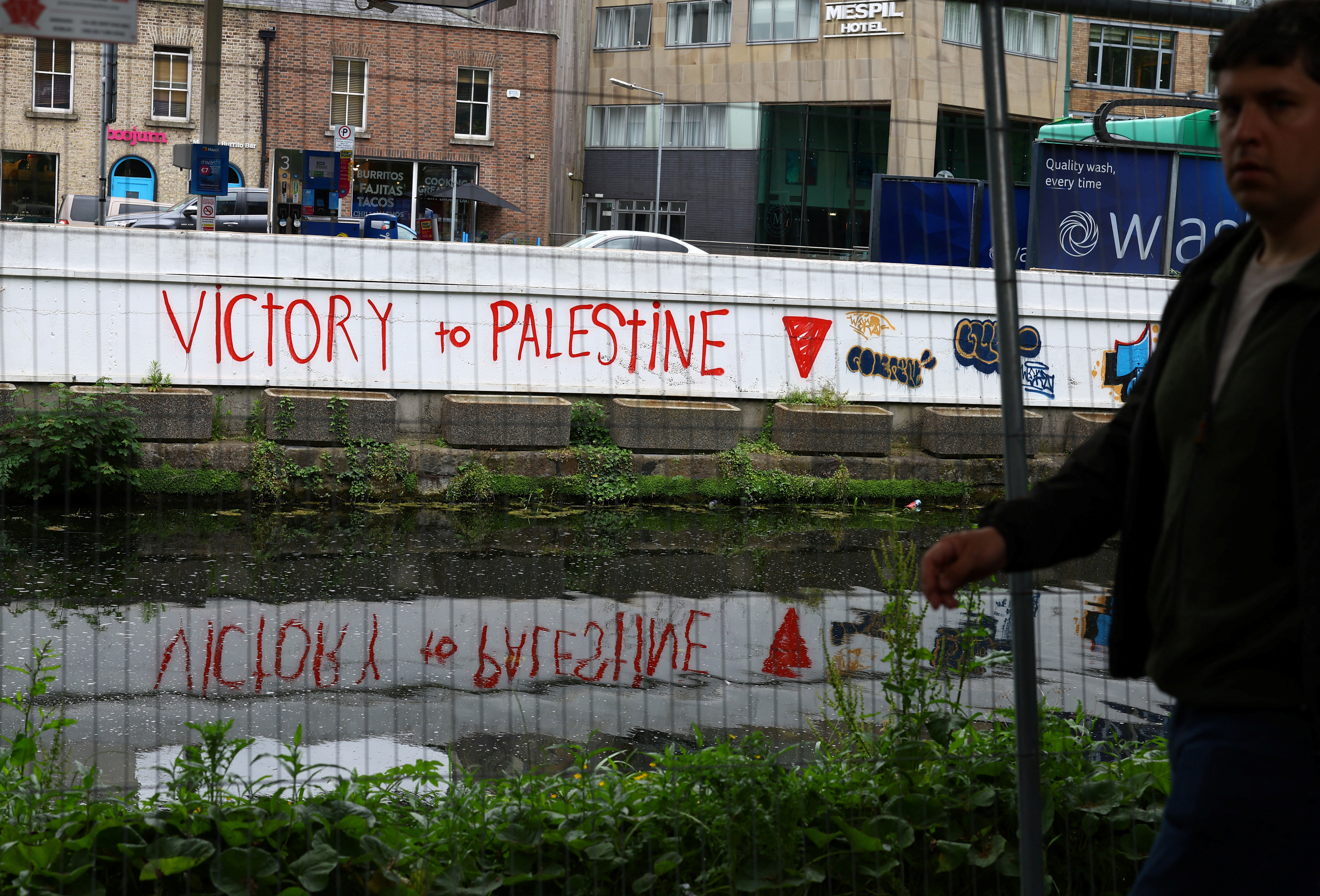 Victory to Palestine graffiti in Dublin