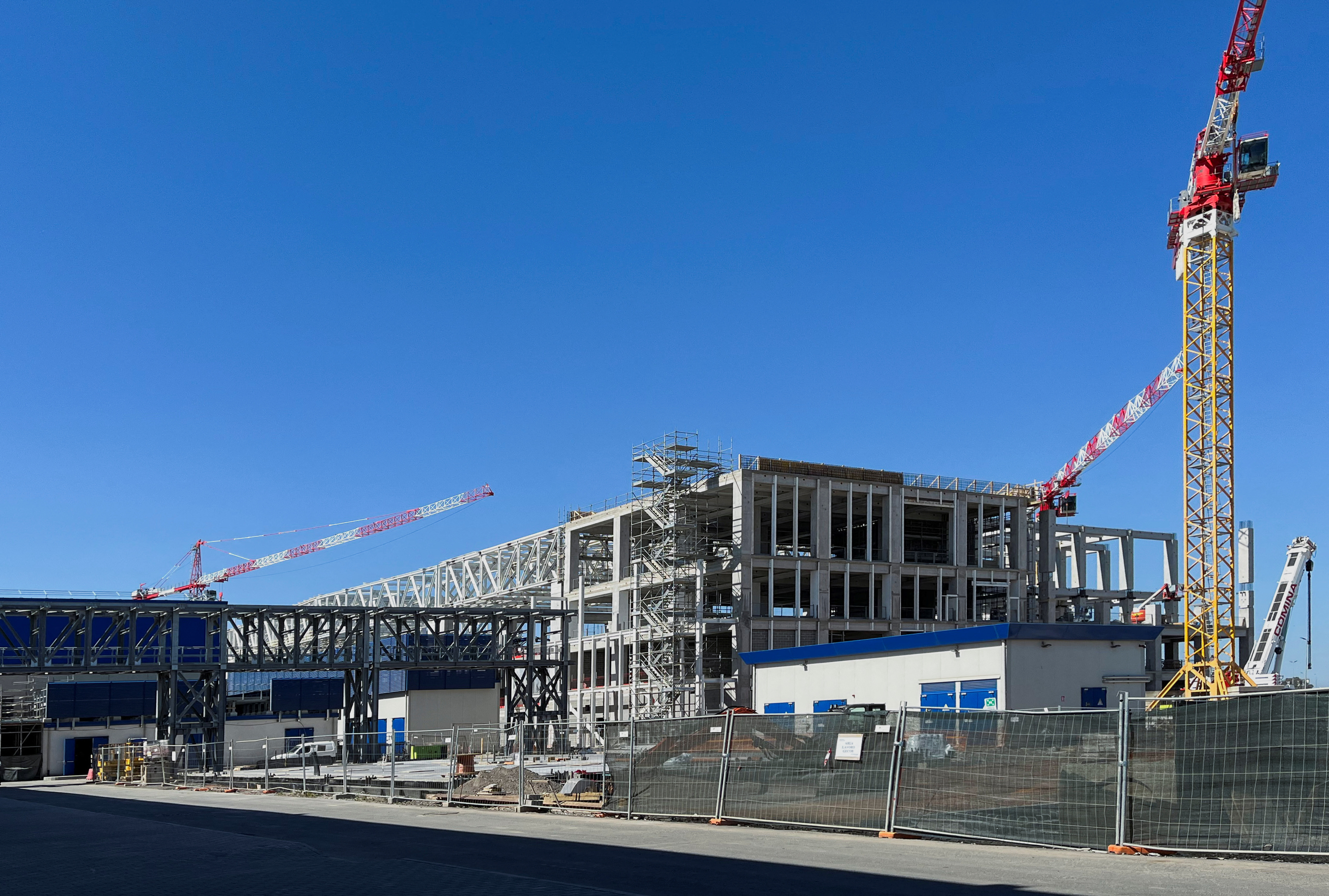 A building under construction is seen at an STMicroelectronics plant in Catania