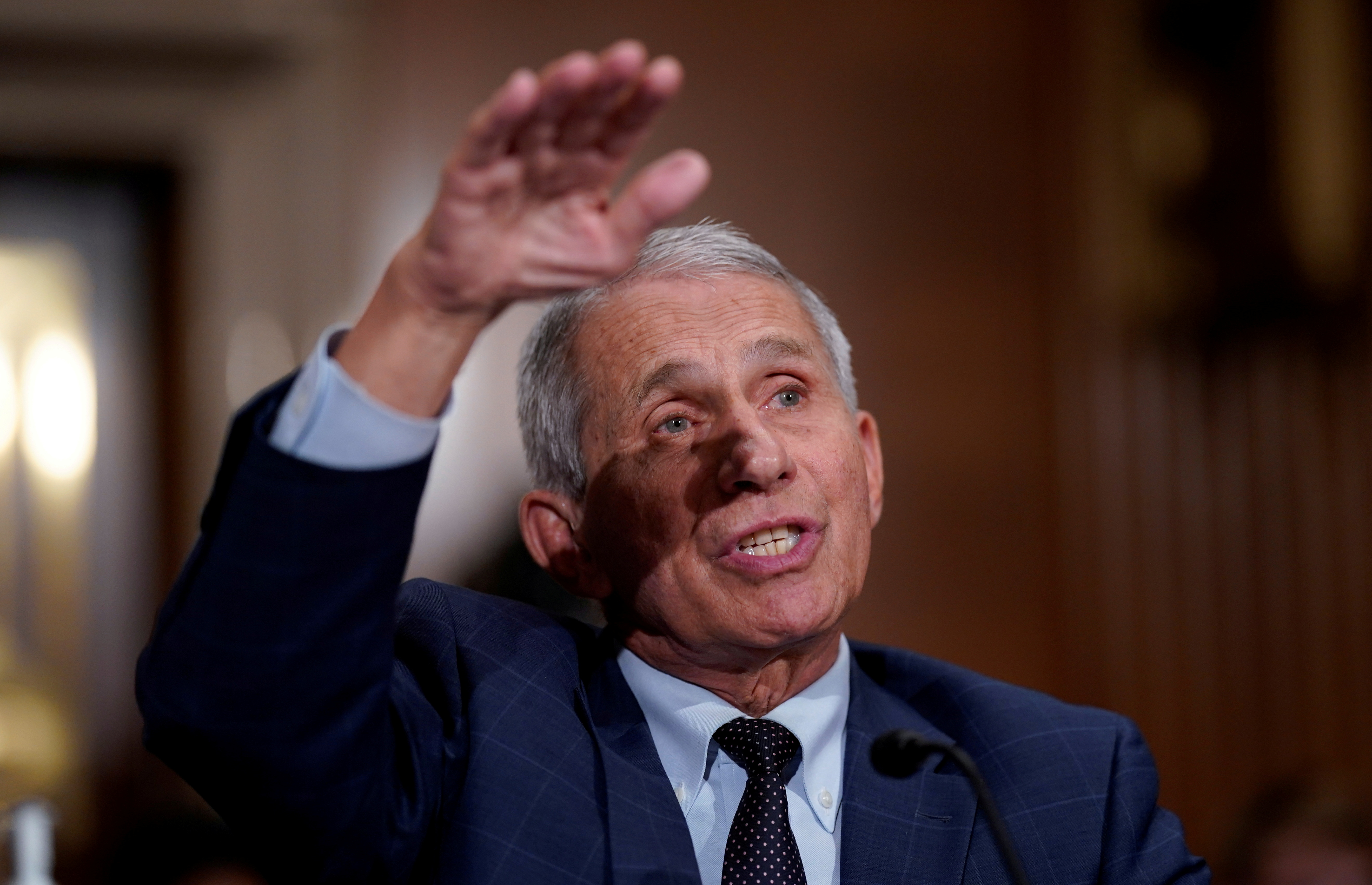 Top infectious disease expert Dr. Anthony Fauci testifies before the Senate Health, Education, Labor, and Pensions Committee on Capitol hill in Washington, D.C., U.S., July 20, 2021. J. Scott Applewhite/Pool via REUTERS